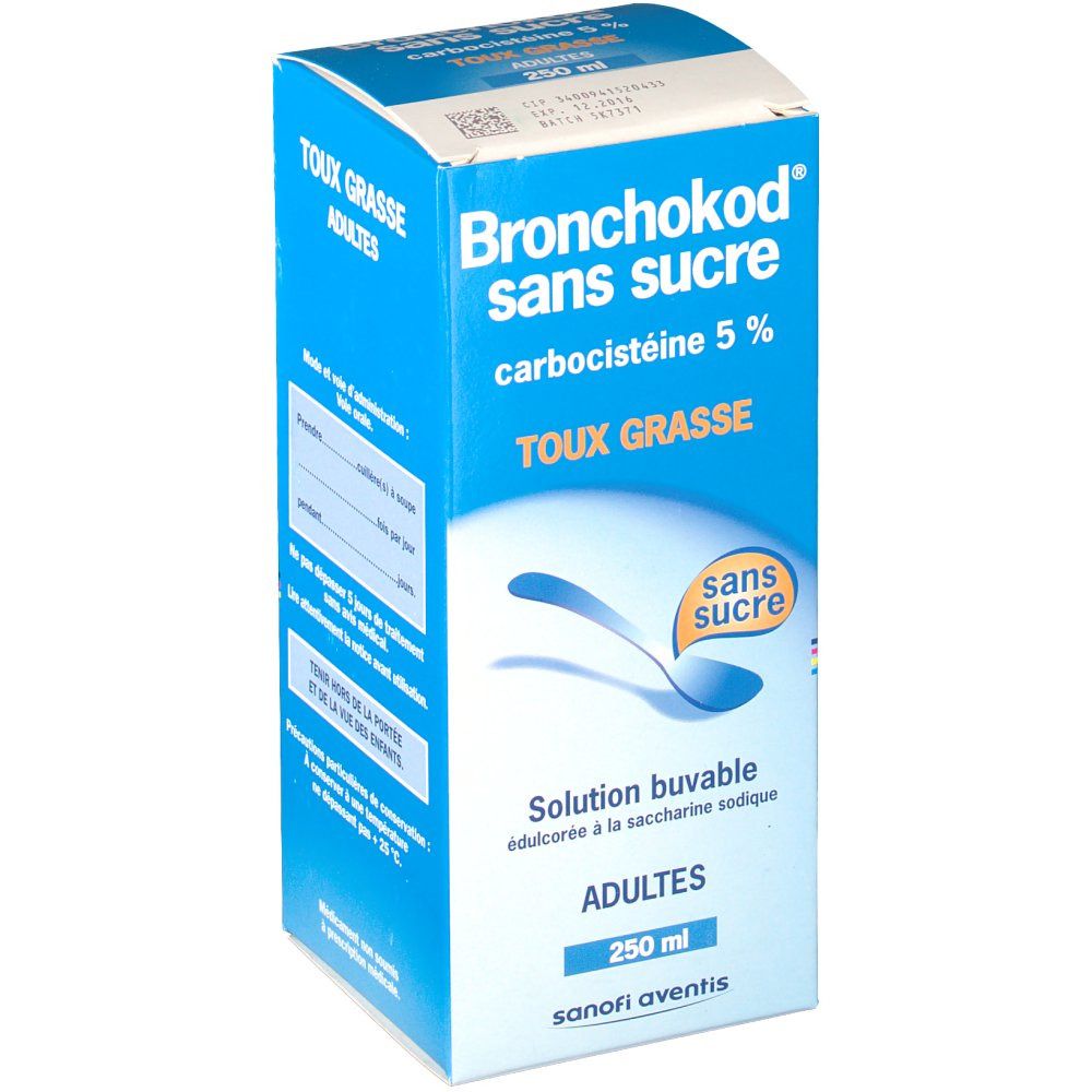 Bronchokod® sans sucre carbocistéine 5 % Adulte
