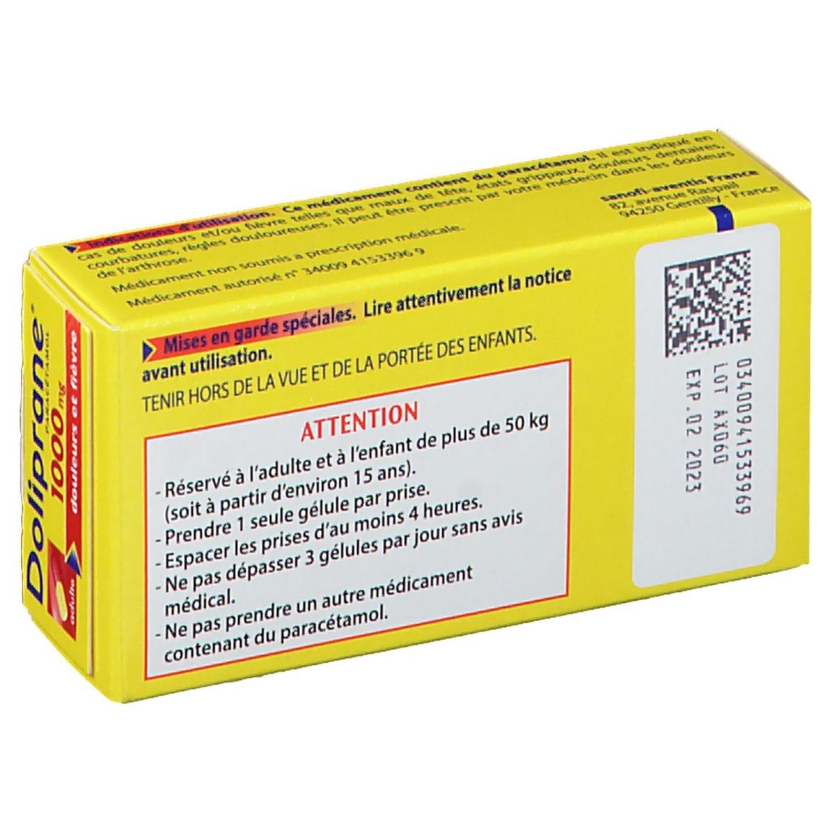 Sanofi Doliprane® 1 000 mg