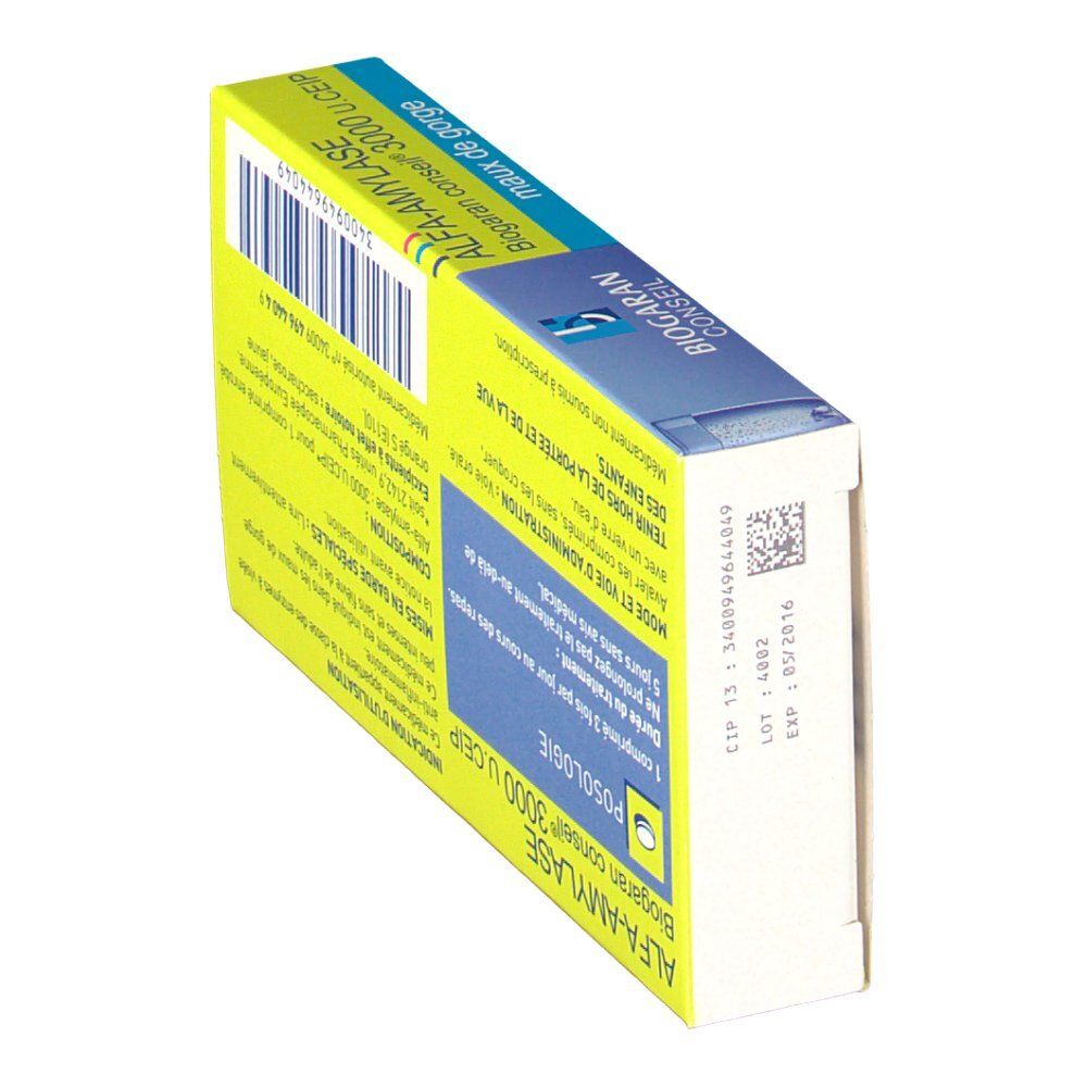 Alfa-Amylase BIOGARAN Conseil 3 000 U.CEIP