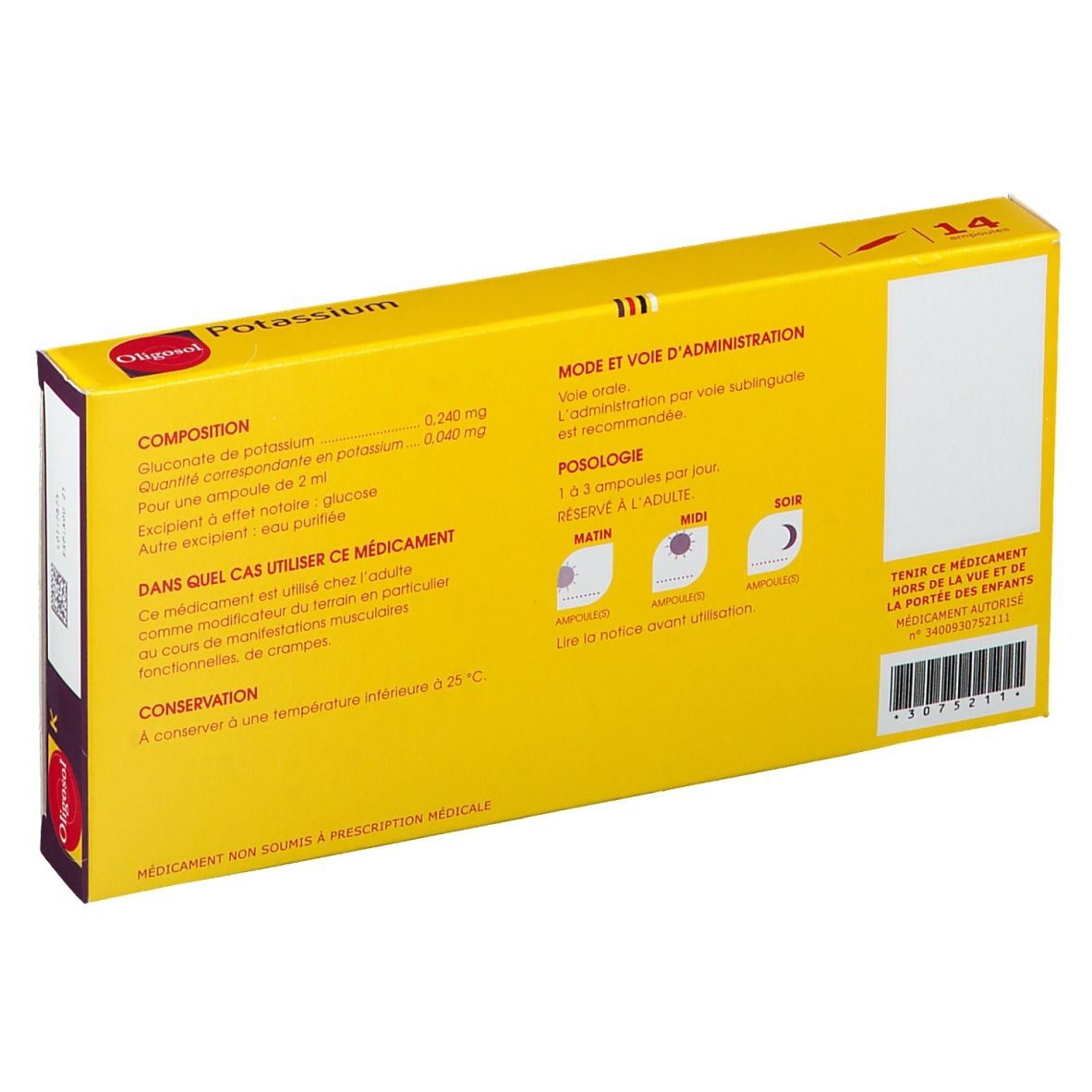 Laboratoire Labcatal Oligosol Potassium