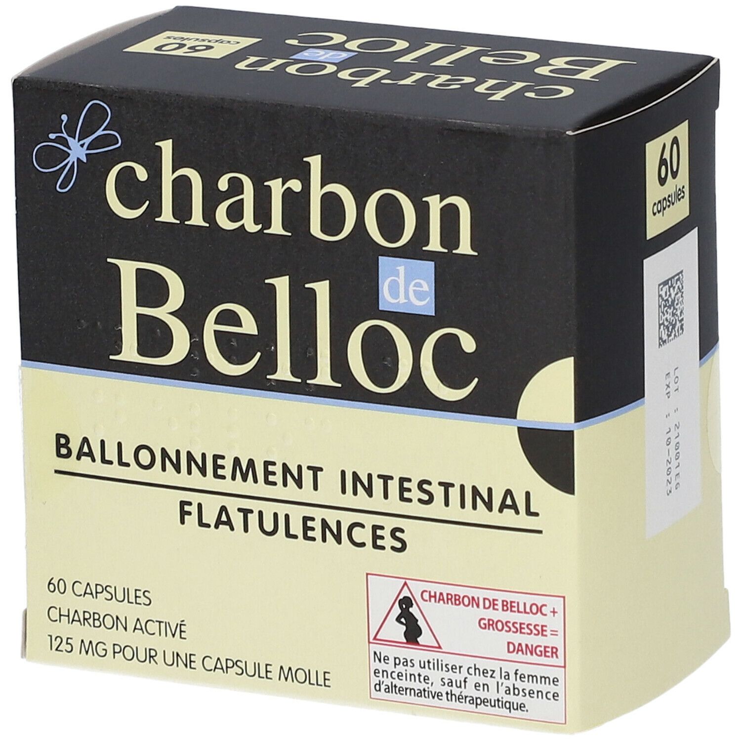 Charbon Belloc 60 caps, Ballonnements - IllicoPharma