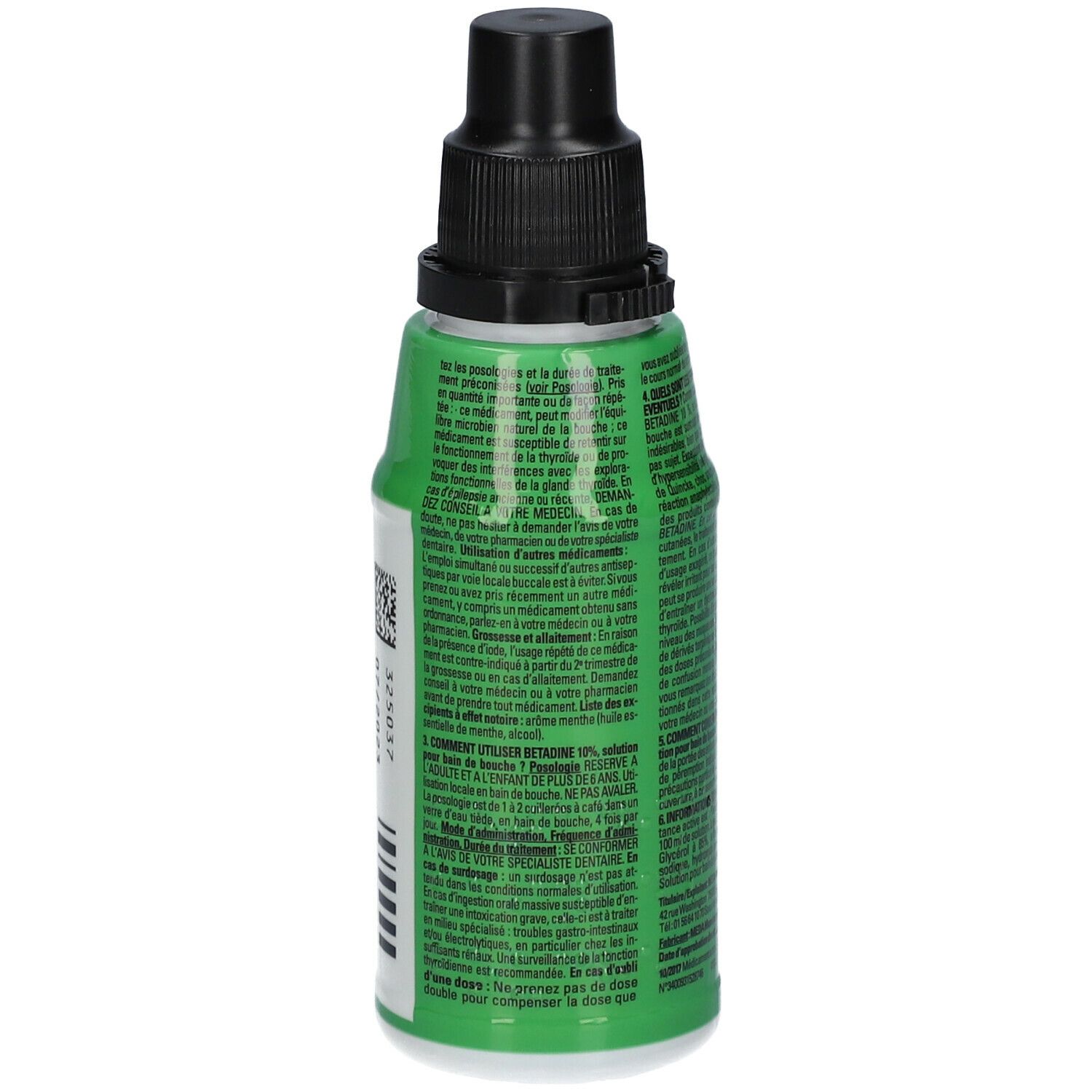 Bétadine - 10% - Solution pour bain de bouche - Infection de la cavité buccale - Flacon 125ml