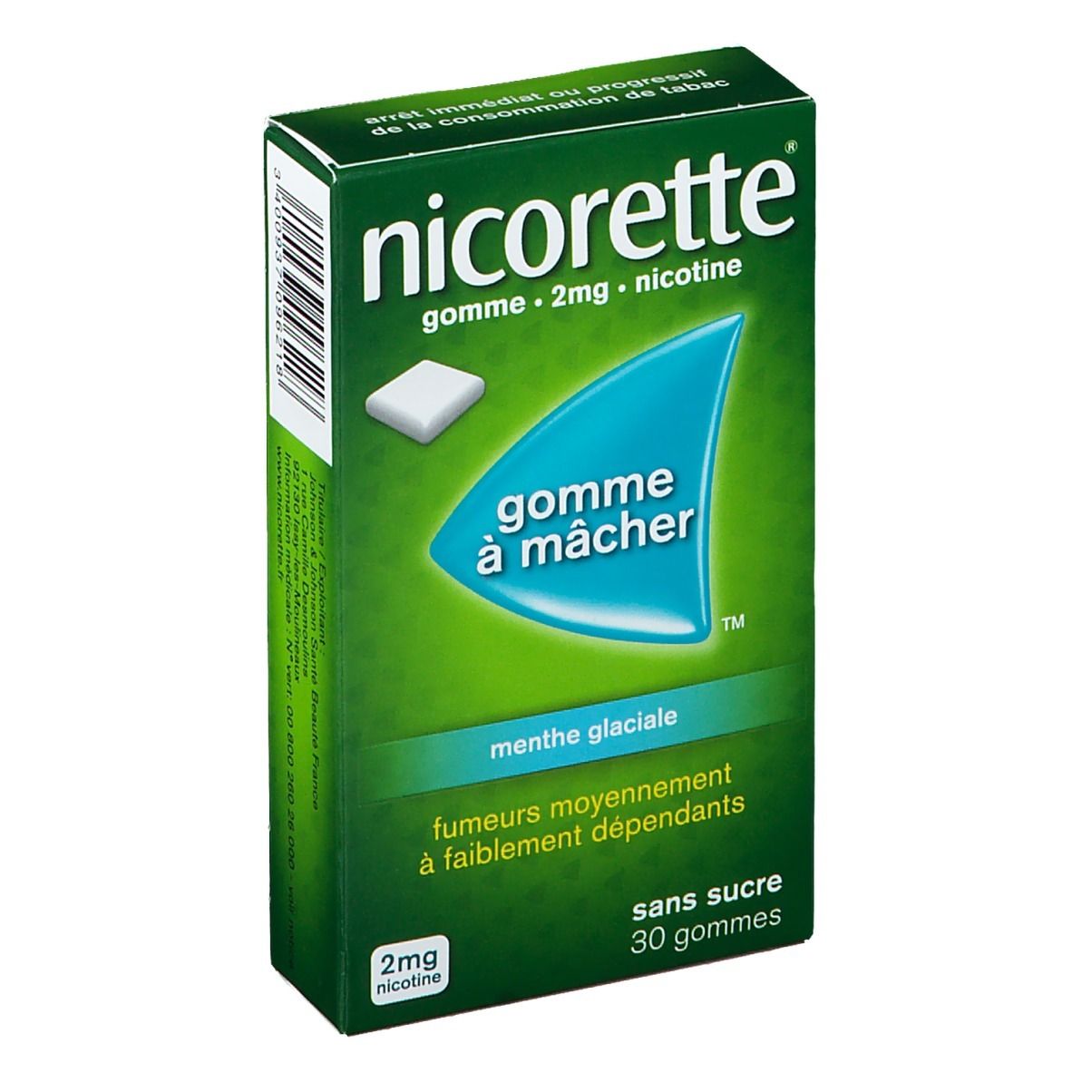 Nicorette® menthe glaciale s/s 2 mg