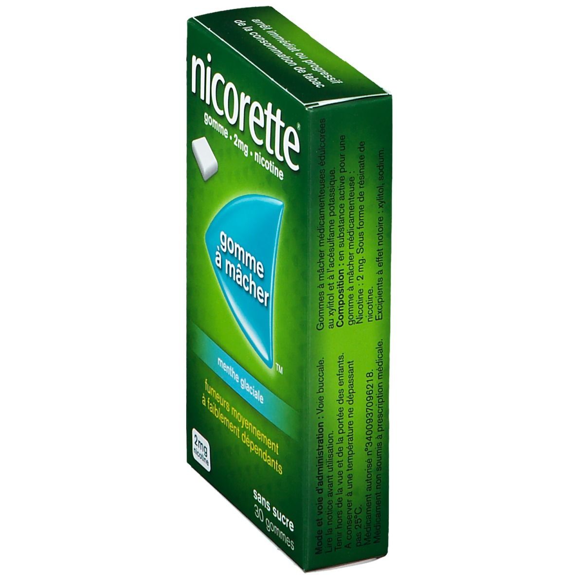 Nicorette® menthe glaciale s/s 2 mg
