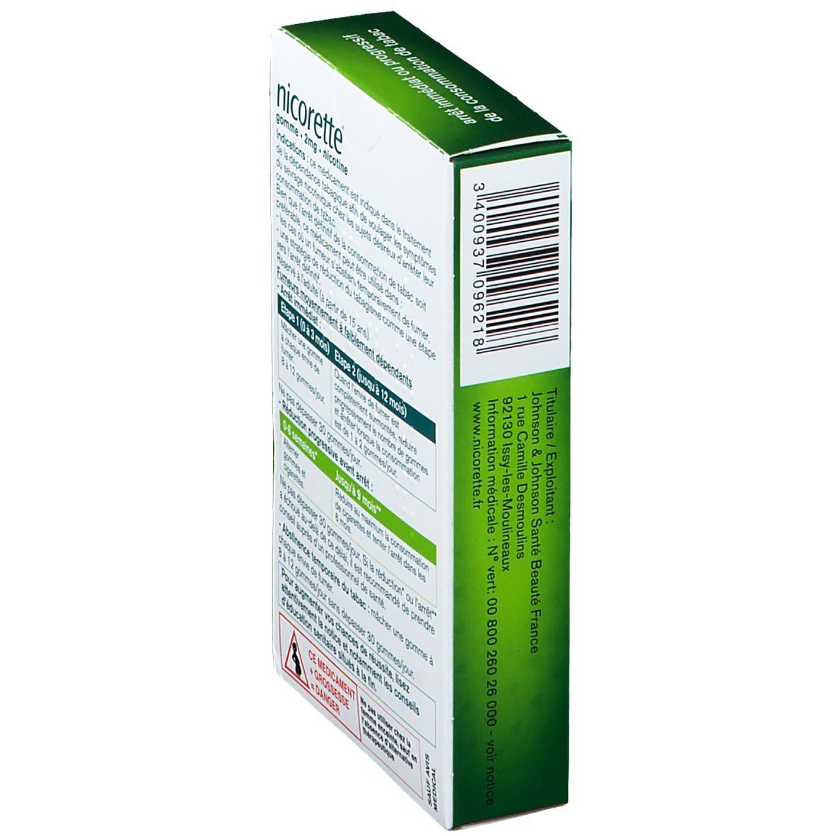 Nicorette® menthe glaciale s/s 2 mg