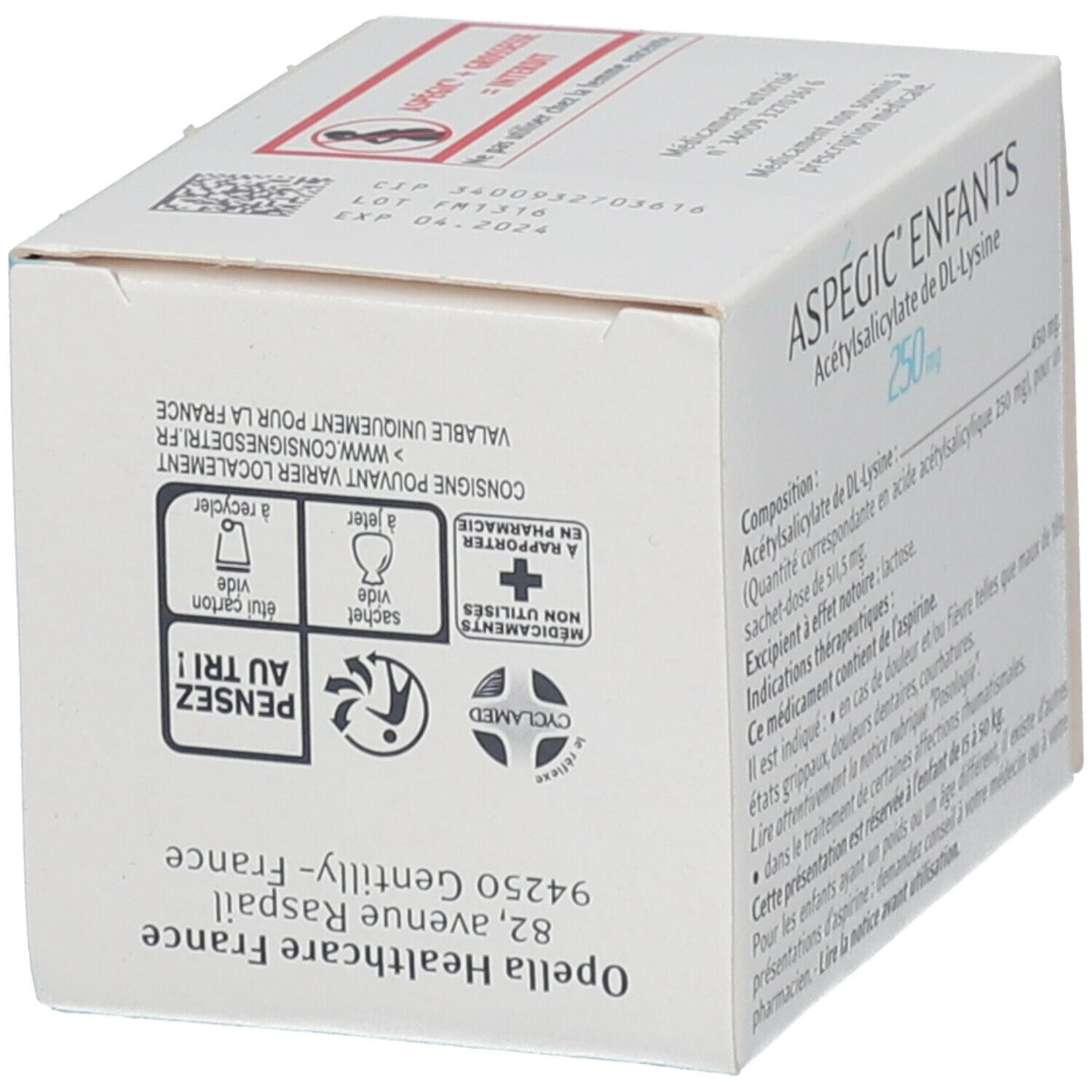 Aspégic® Enfants 250 mg