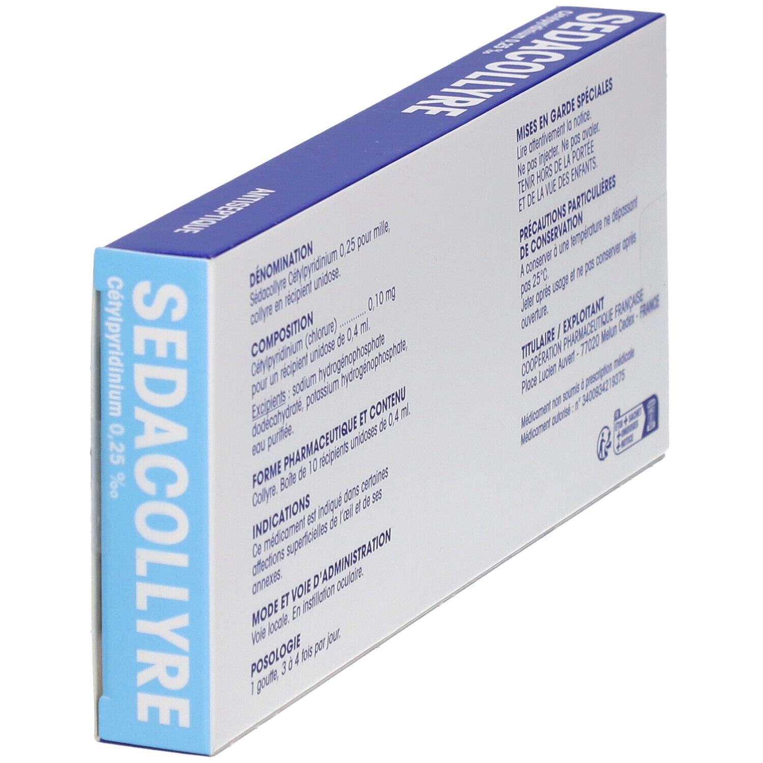 SEDACOLLYRE 10 UNIDOSES