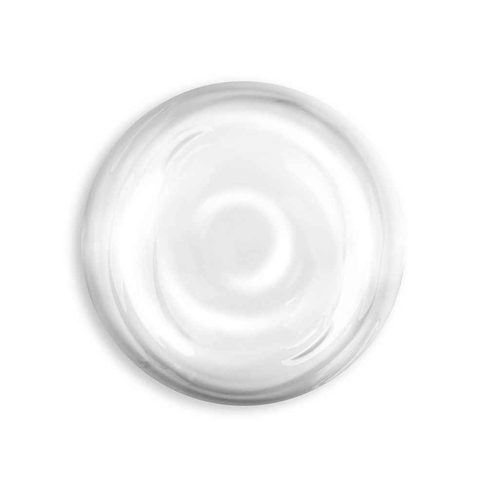 Gros plan de gel blanc. Forme ronde. Surface lisse.