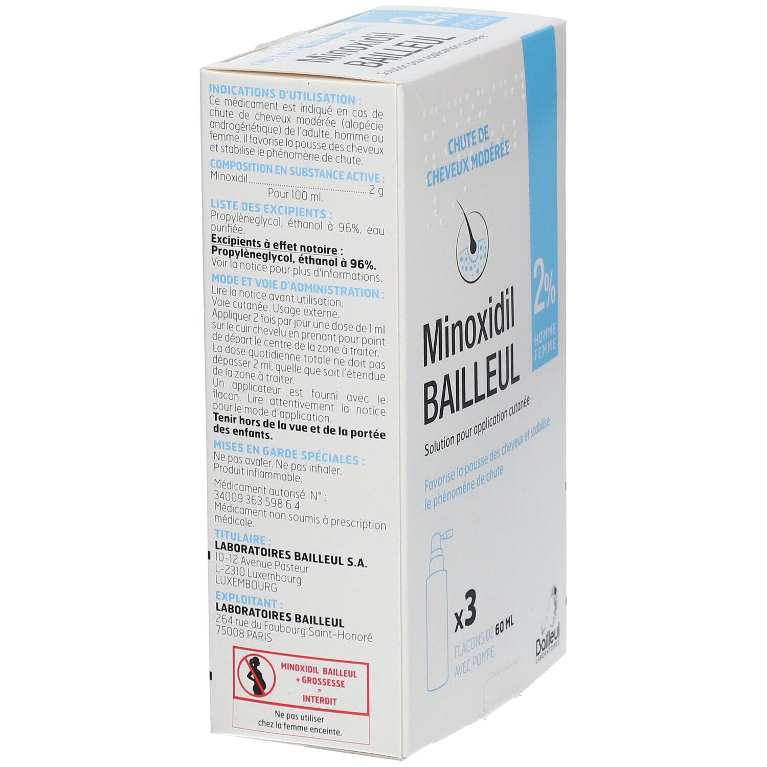 Bailleul Biorga Minoxidil Bailleul 2 %