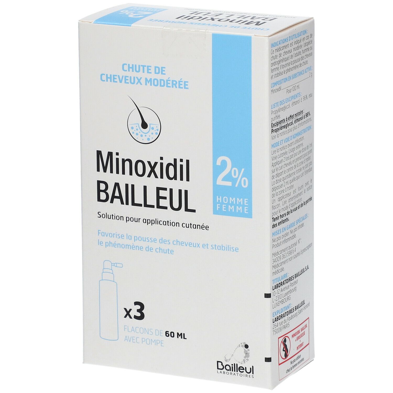 Bailleul Biorga Minoxidil Bailleul 2 %