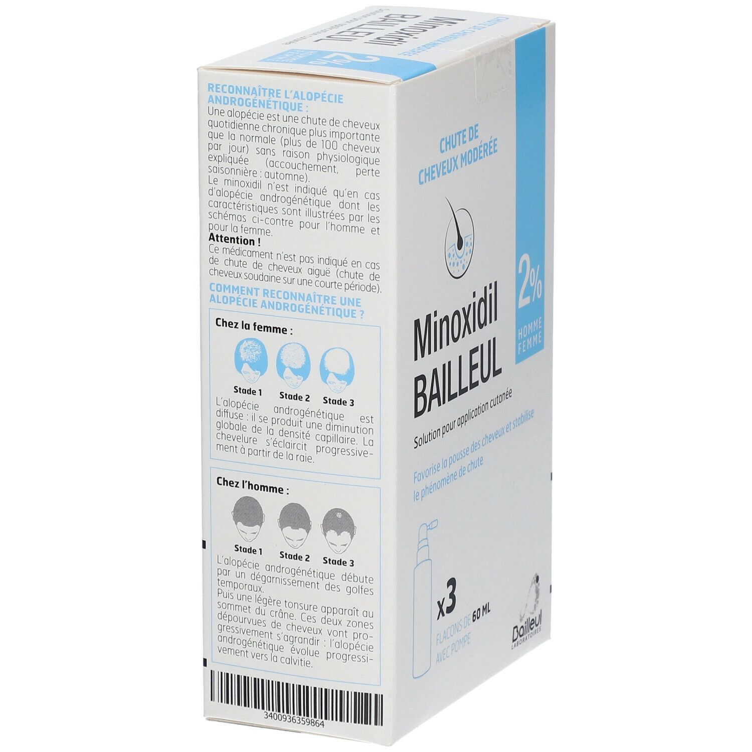 Bailleul Biorga Minoxidil Bailleul 2 %