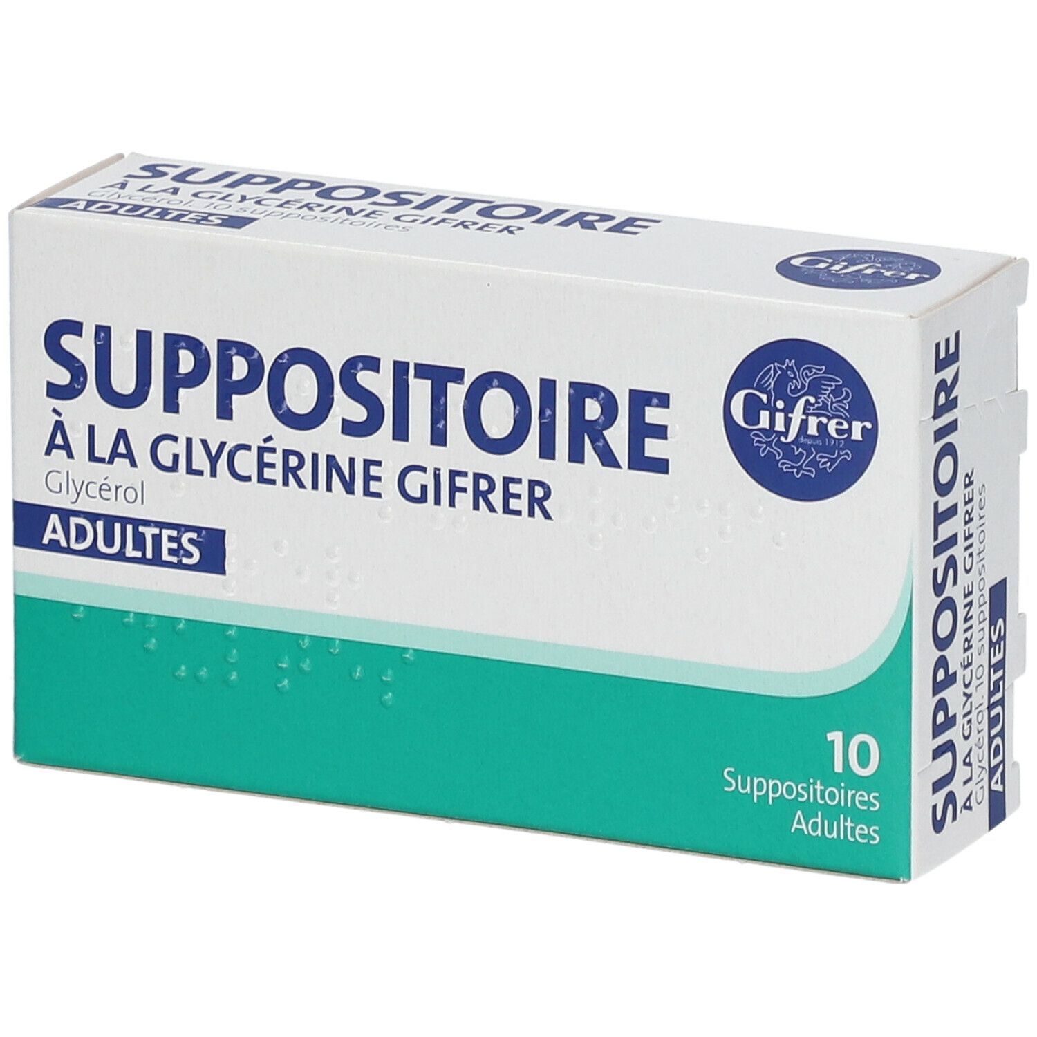 GLYCERINE SUPPOSITOIRE ADULTE GIFRER BOITE DE 10