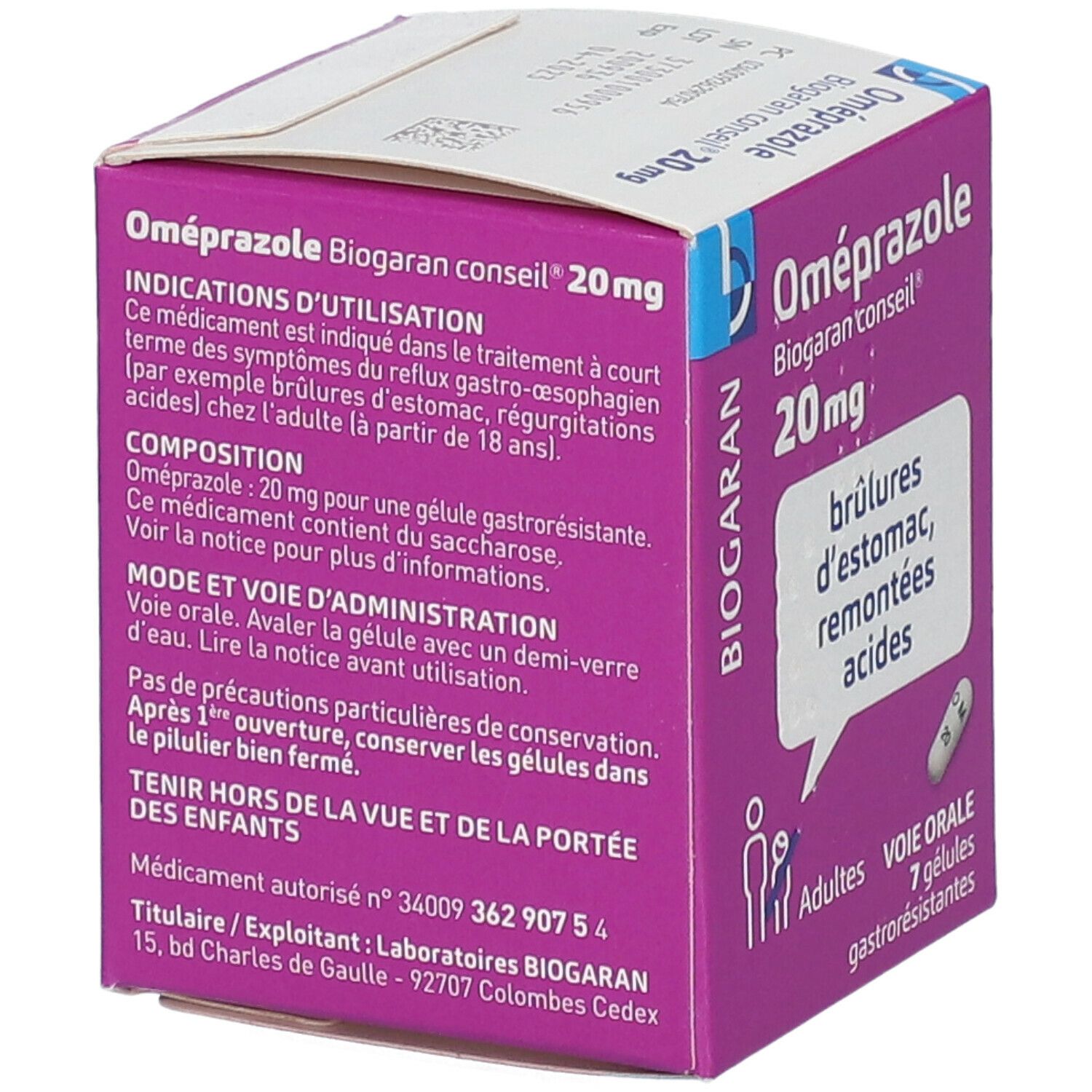 Omeprazole Biogaran Conseil® 20 mg