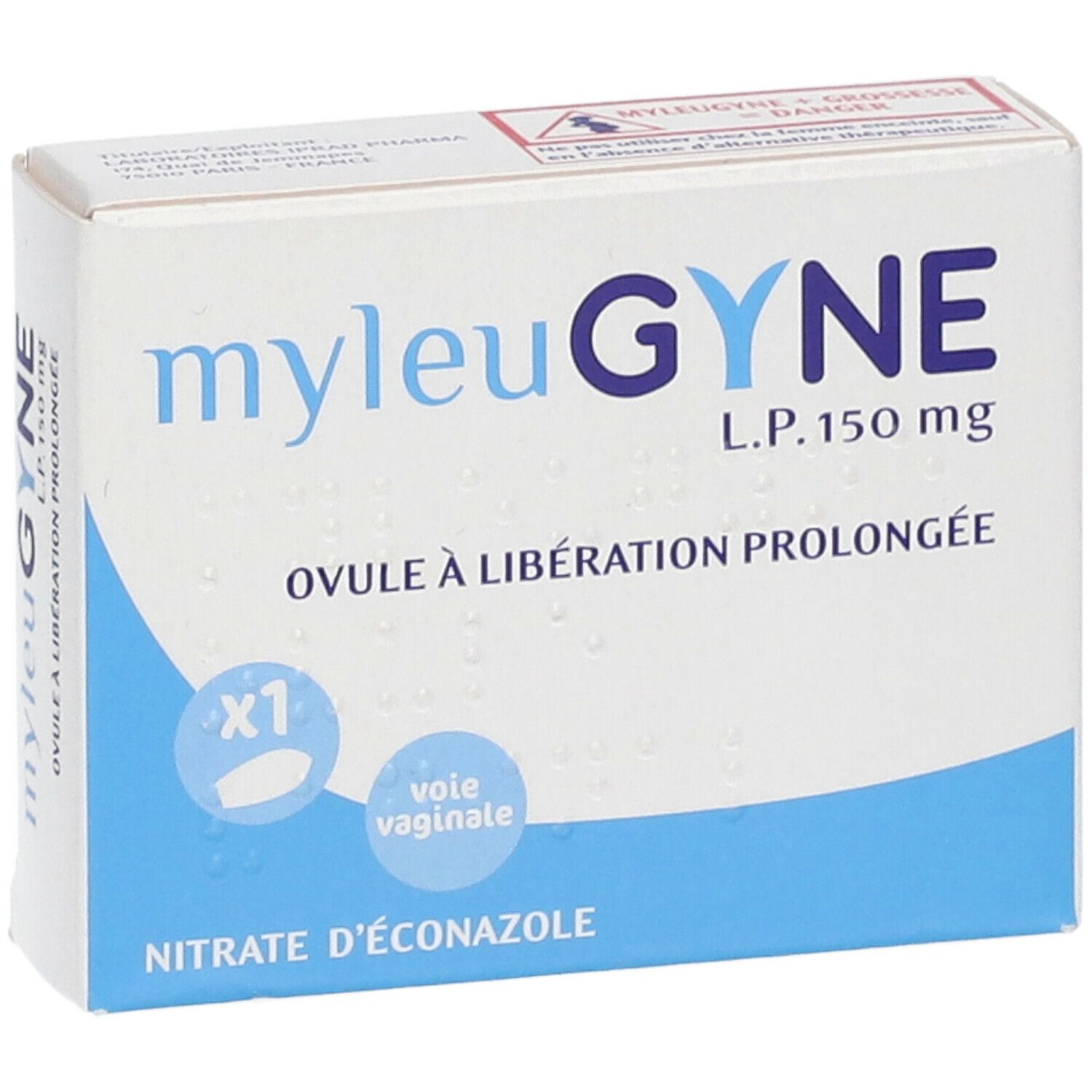 Myleugyne L.P. 150 mg traitement local des mycoses vaginales, 1 ovule