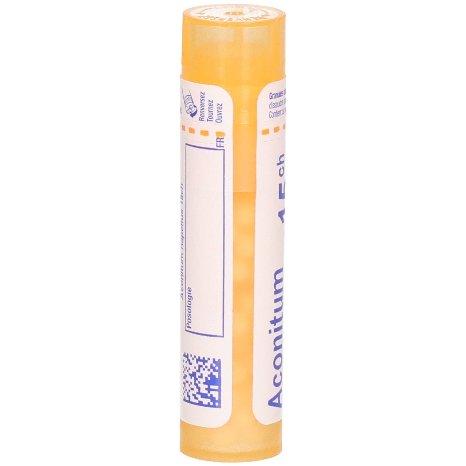 Arrière d'un tube Aconitum Napellus 15 ch granules Boiron.