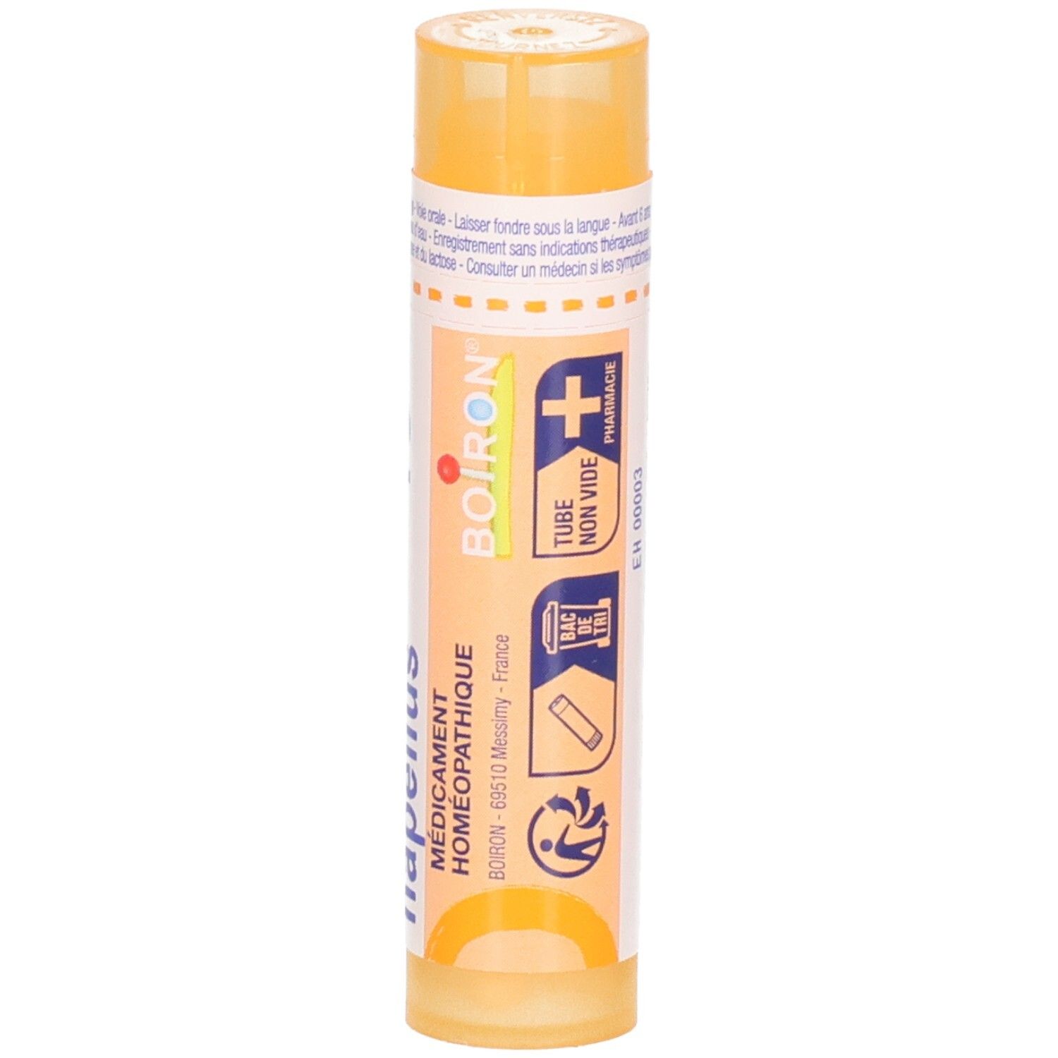 Tube Aconitum Napellus 15 ch granules Boiron avec symboles d'application.