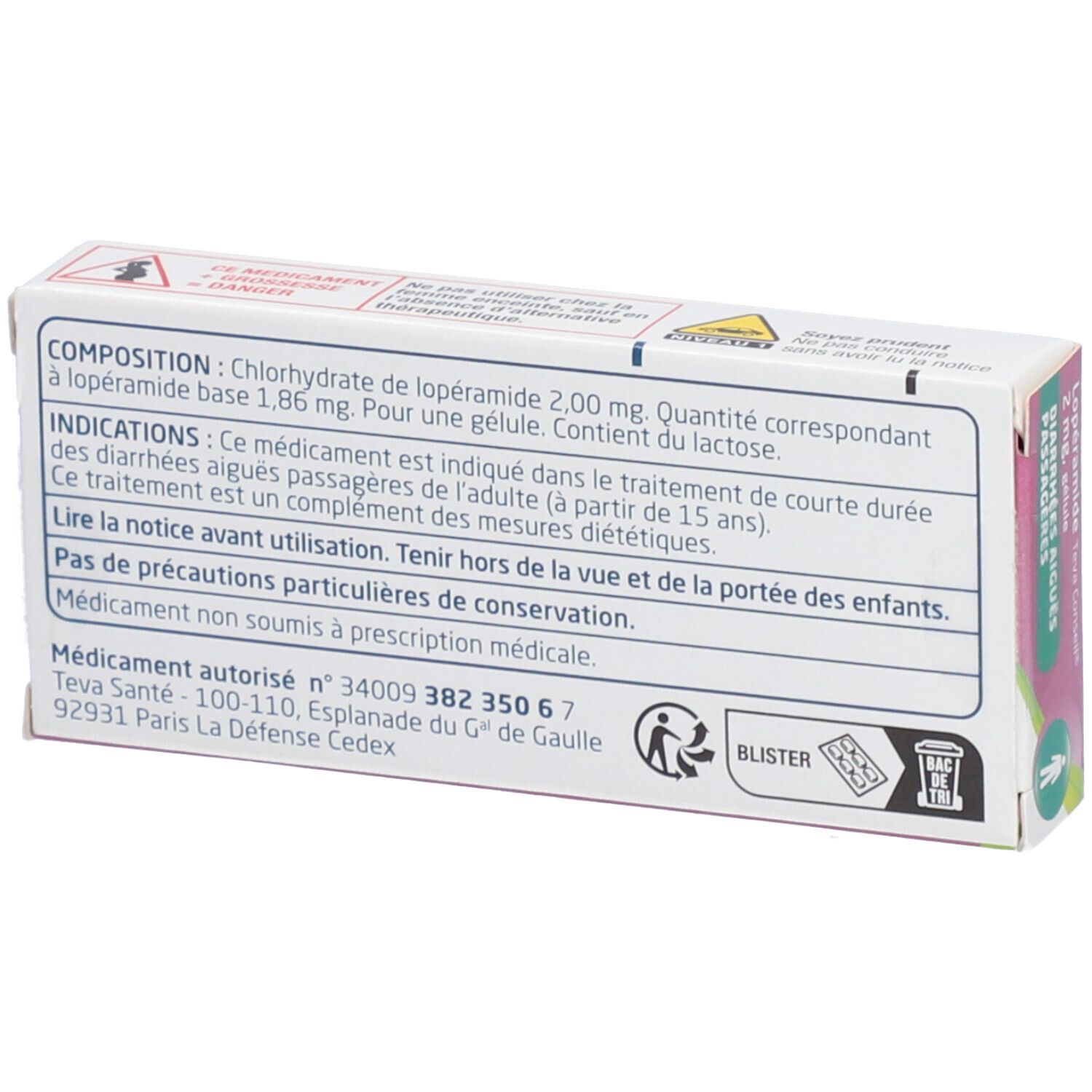 Lopéramide 2 mg ratiopharm Conseil®