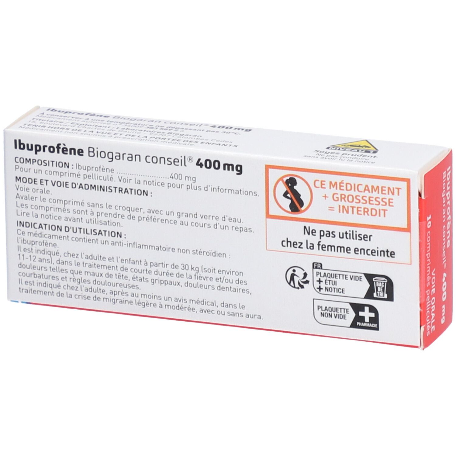 Ibuprofène Biogaran Conseil® 400 mg