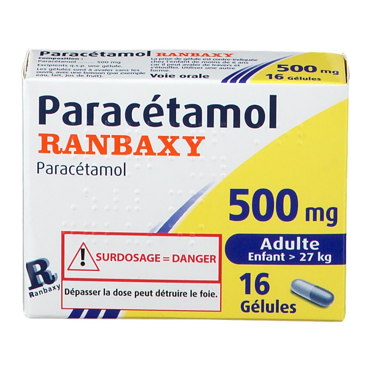 Paracétamol Ranbaxy 500 mg