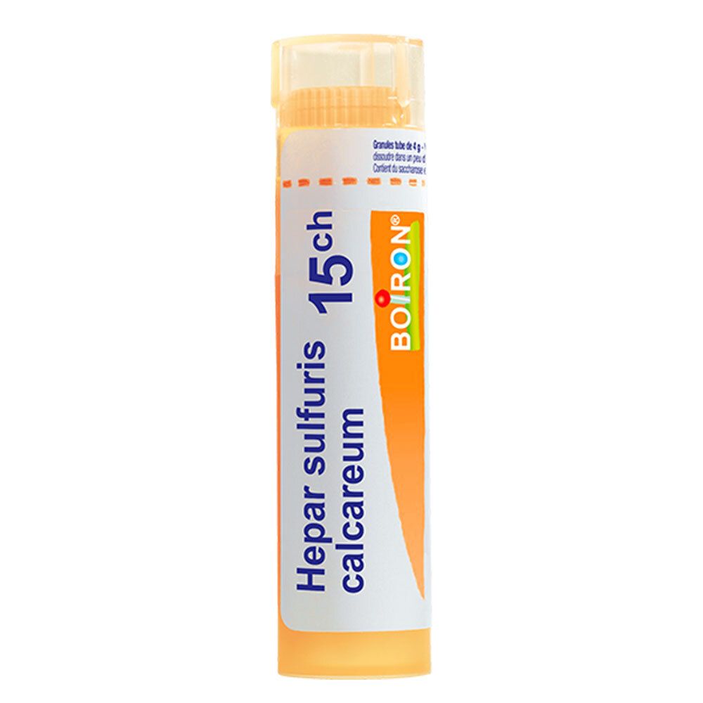 Tube de granules Boiron Hepar Sulfuris Calcareum 15 ch.