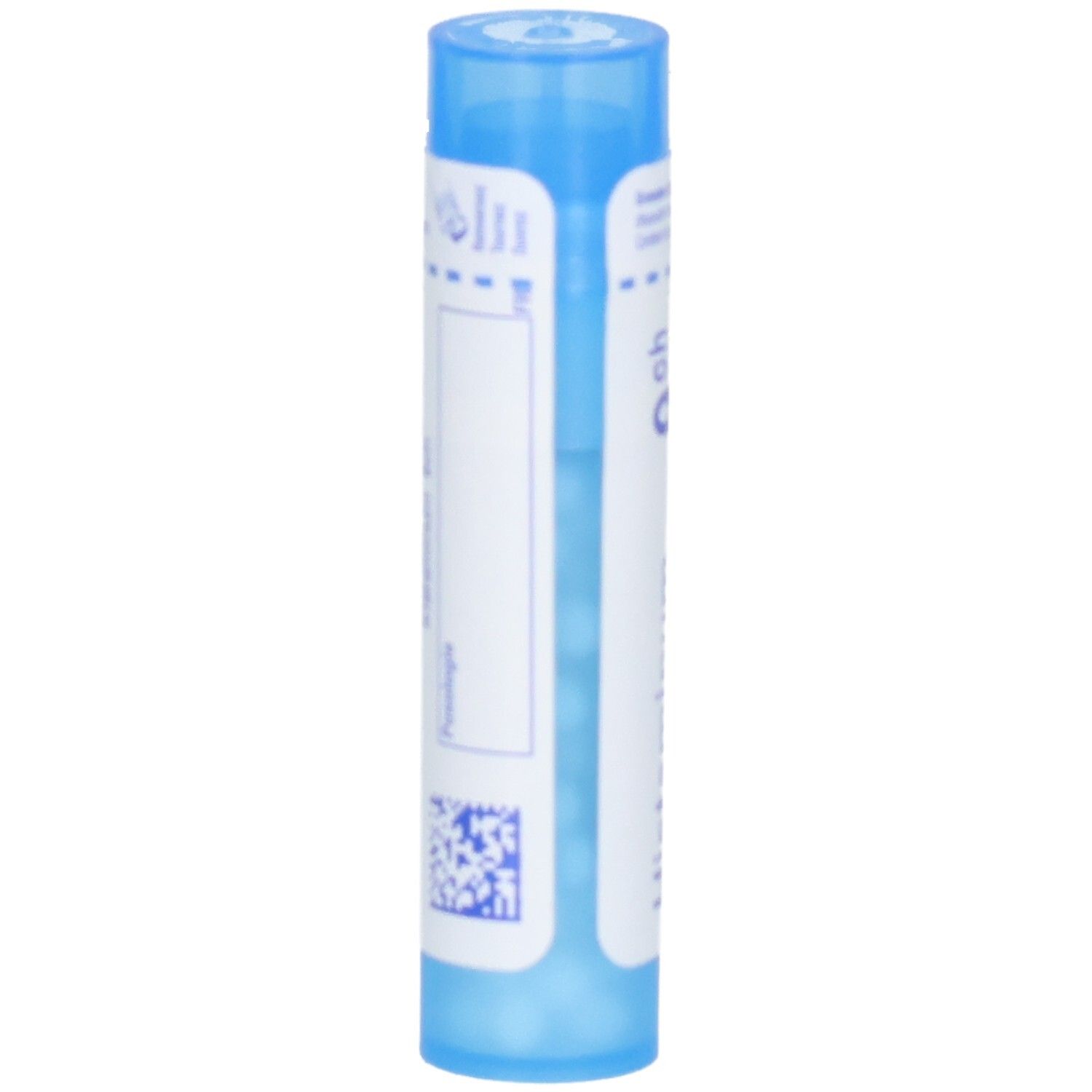 Boiron Histaminum 9 ch, tube bleu avec étiquette, montre des globules et un QR code.