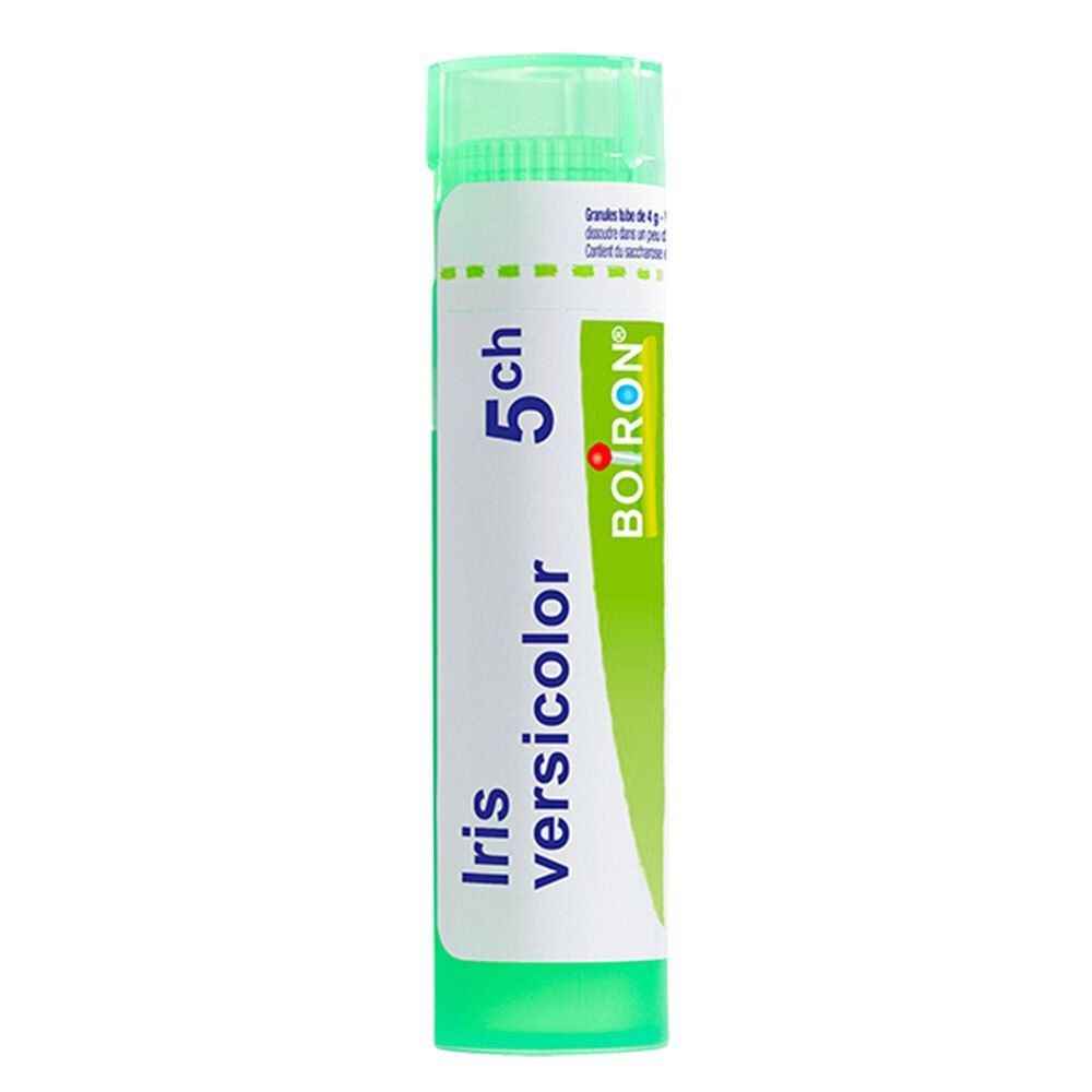 Tube de granules Boiron Iris Versicolor 5 ch, vert.