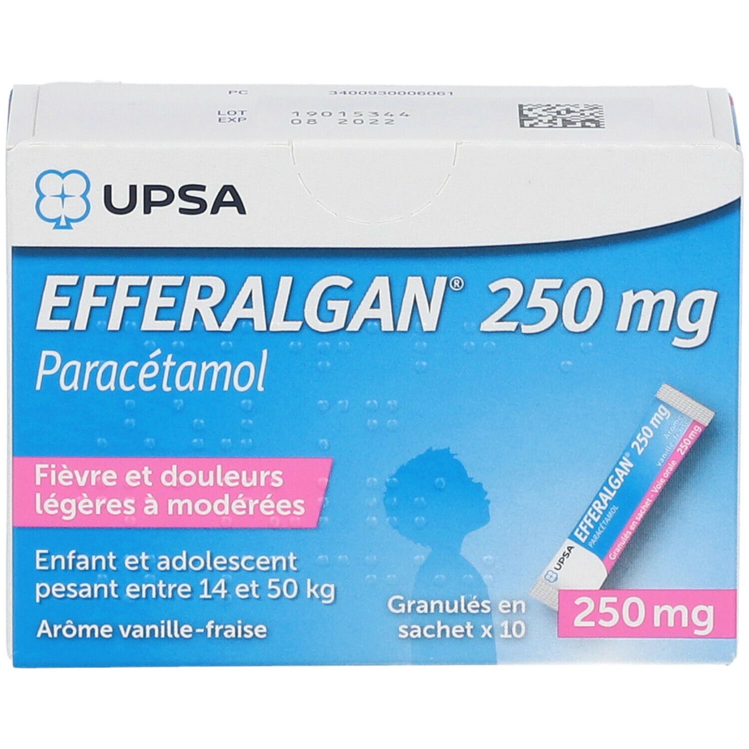 Efferalgan® 250 mg Vanille-Fraise