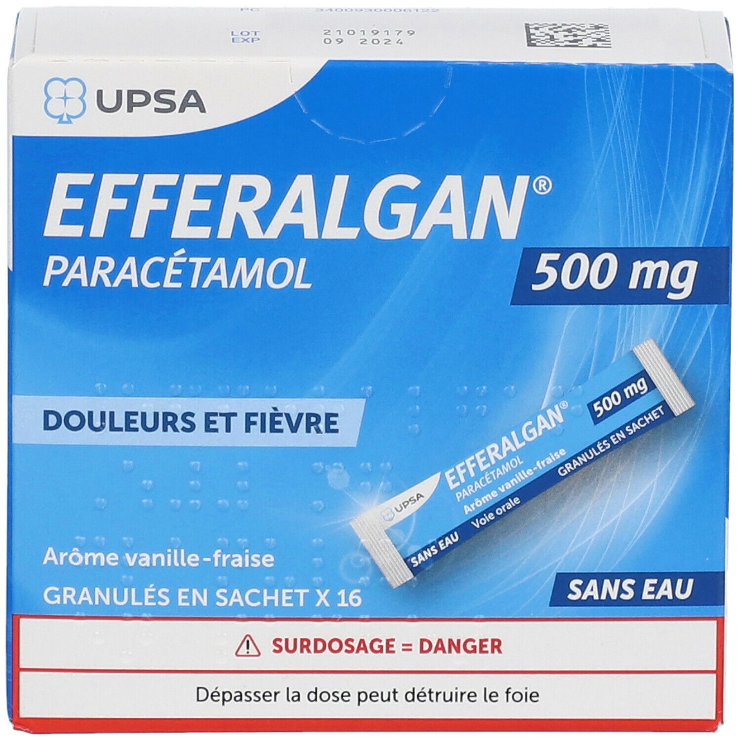 Efferalgan® 500 mg Vanille-Fraise