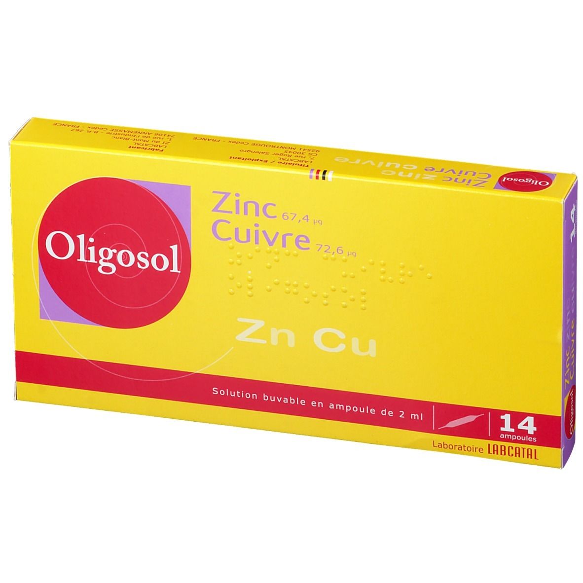 Laboratoire Labcatal Oligosol Zinc-Cuivre