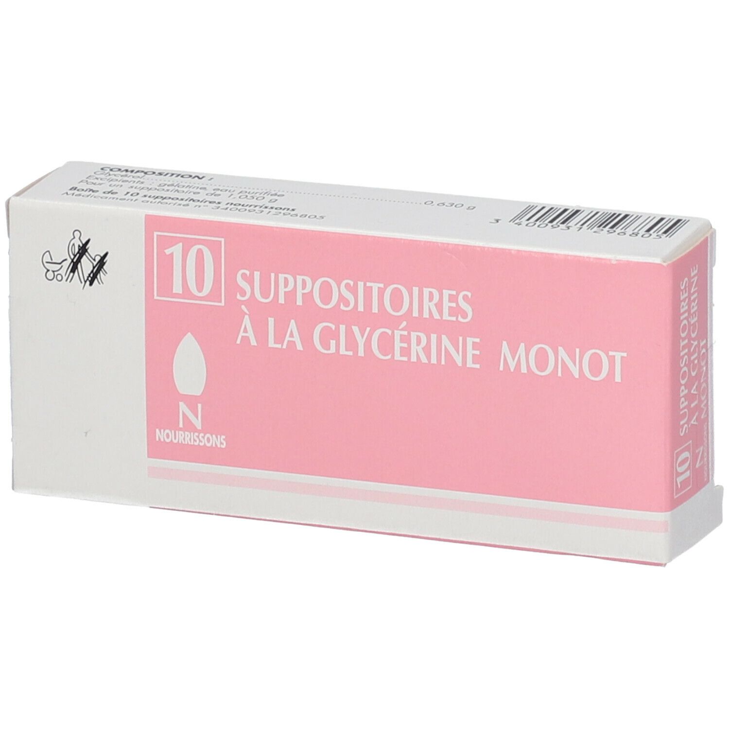 Merck Suppositoires à la Glycérine Monot Nourisson