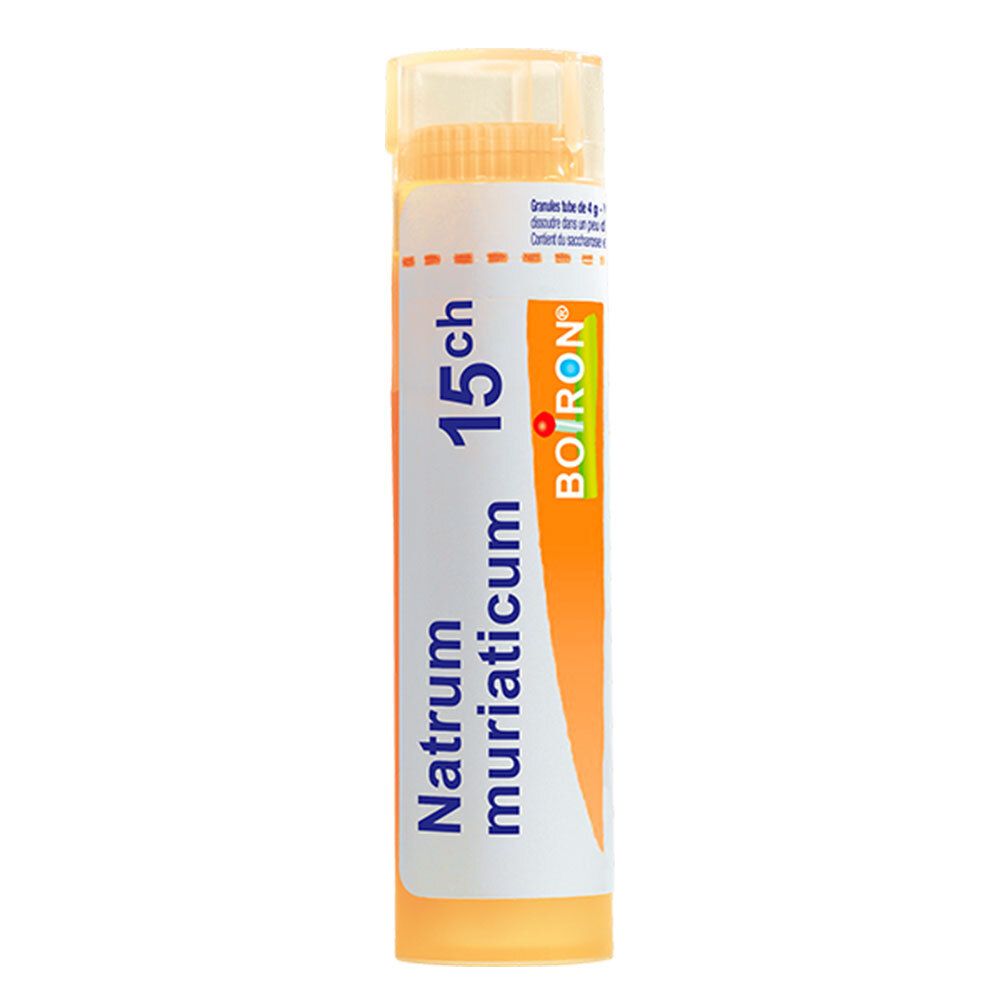 Tube de granules Boiron Natrum muriaticum 15 ch.