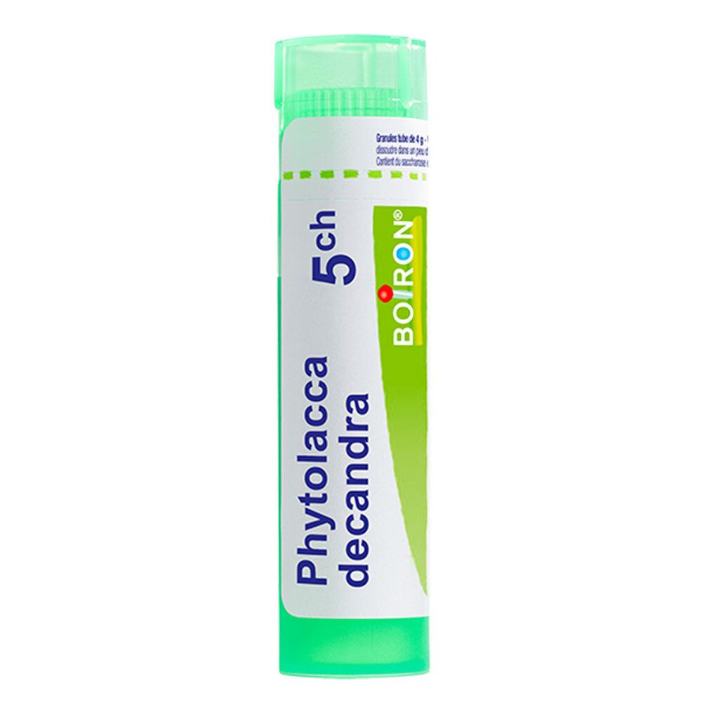 Tube de granules Boiron Phytolacca decandra 5 ch.