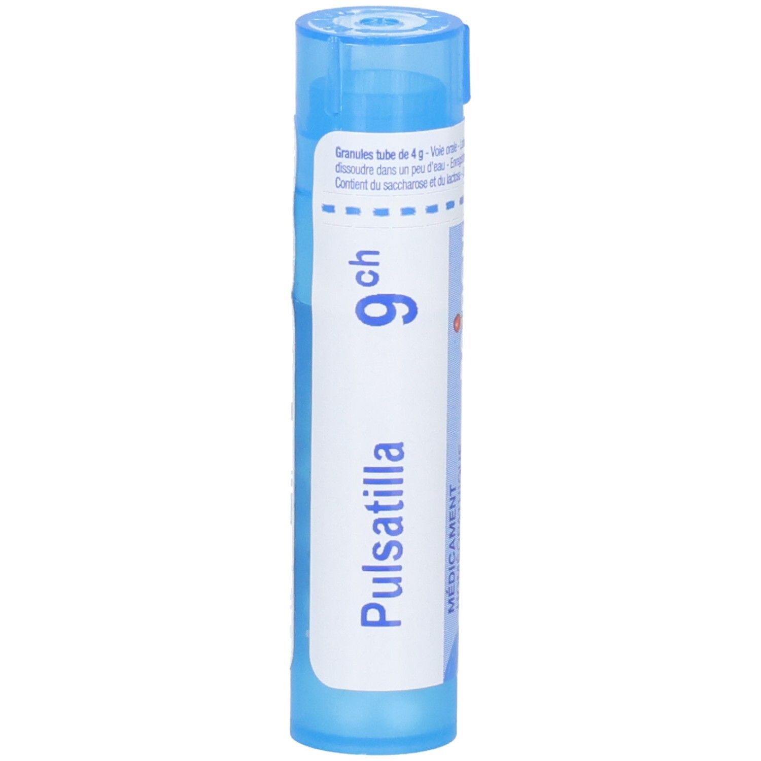 Tube bleu avec granules, Pulsatilla 9 ch.