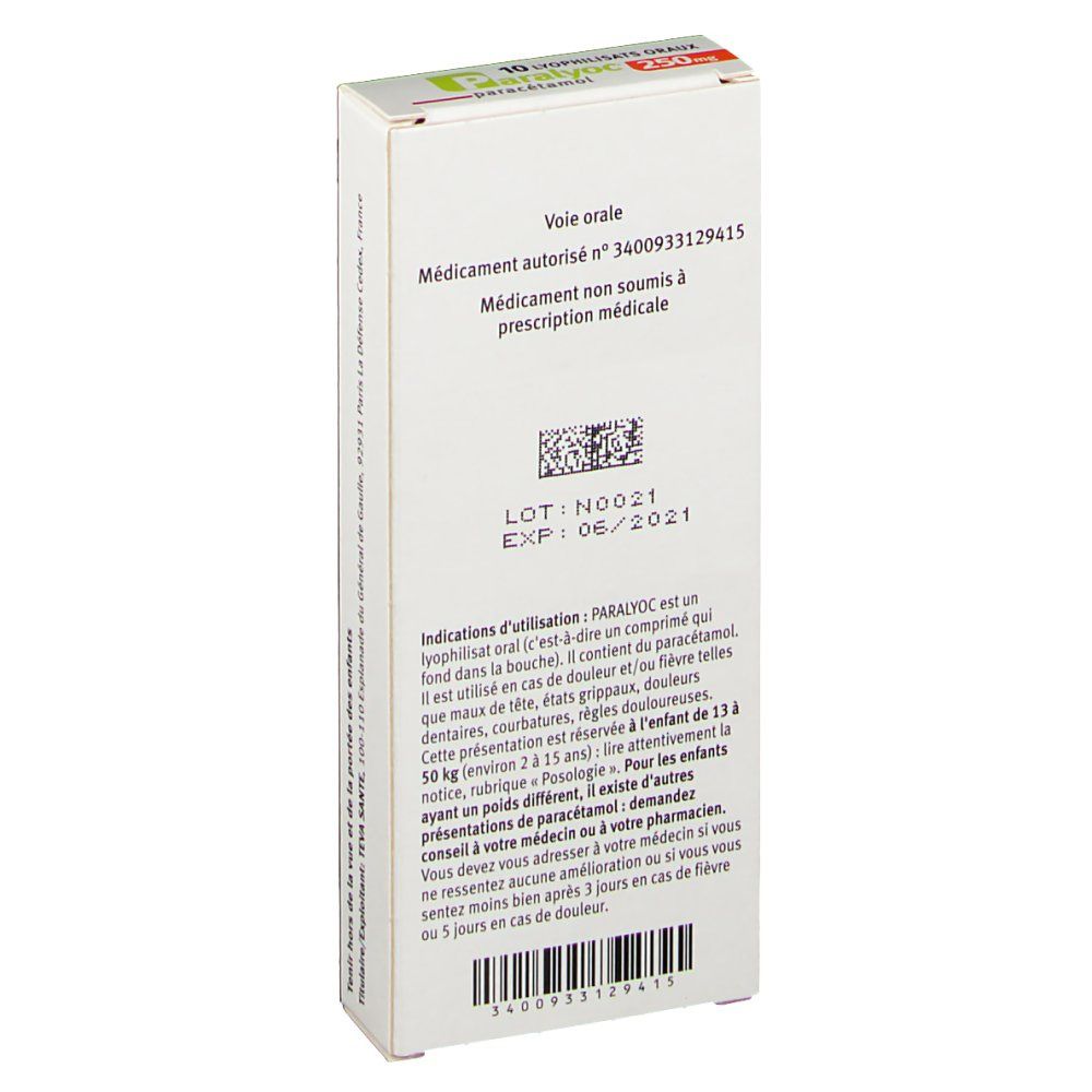 Paralyoc® 250 mg