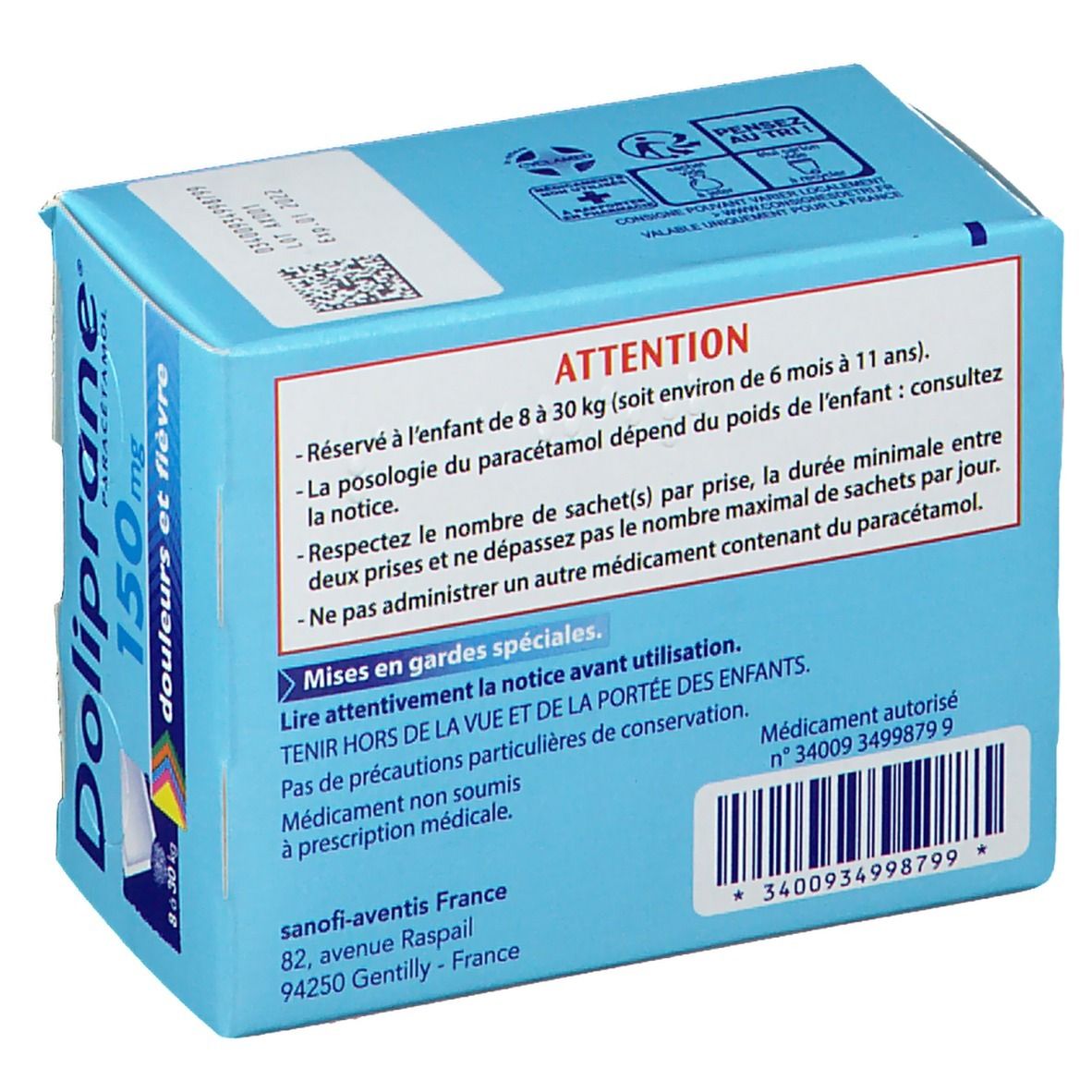 Doliprane® 150 mg