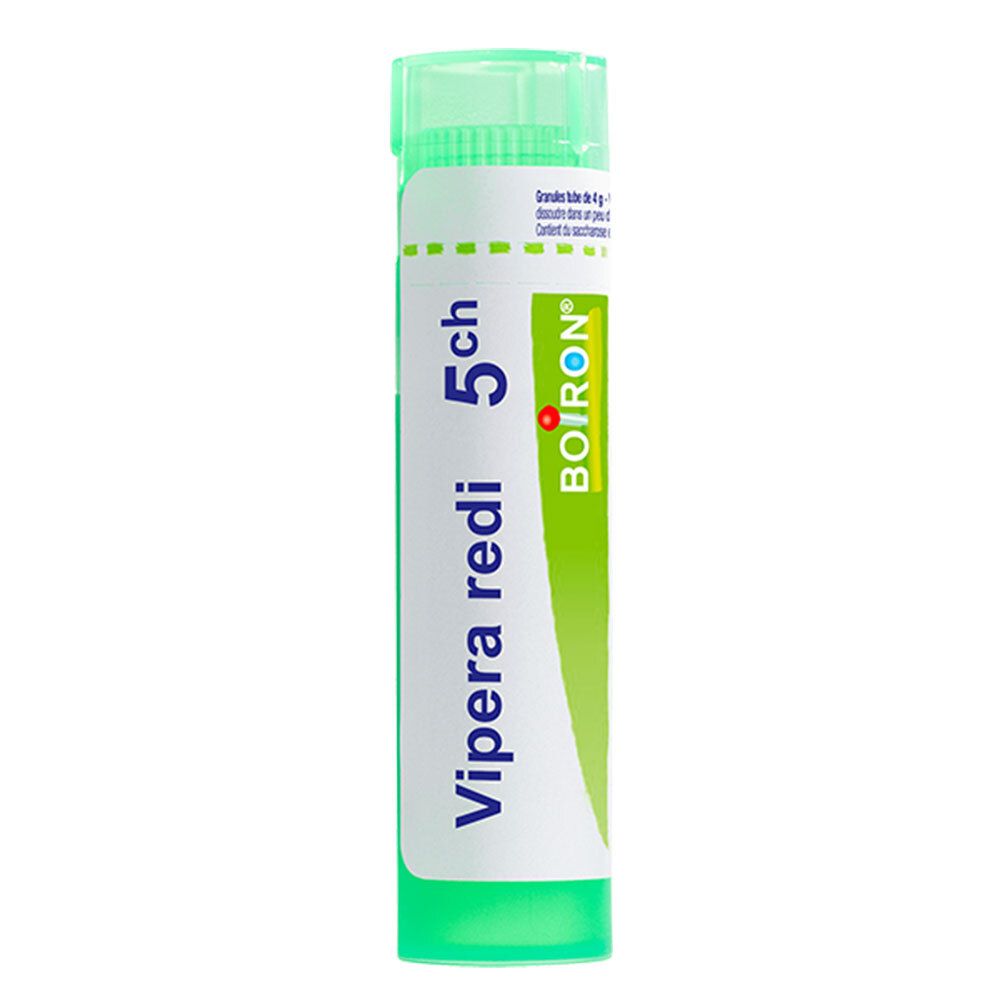 Boiron Vipera redi 5 ch granules en tube vert.