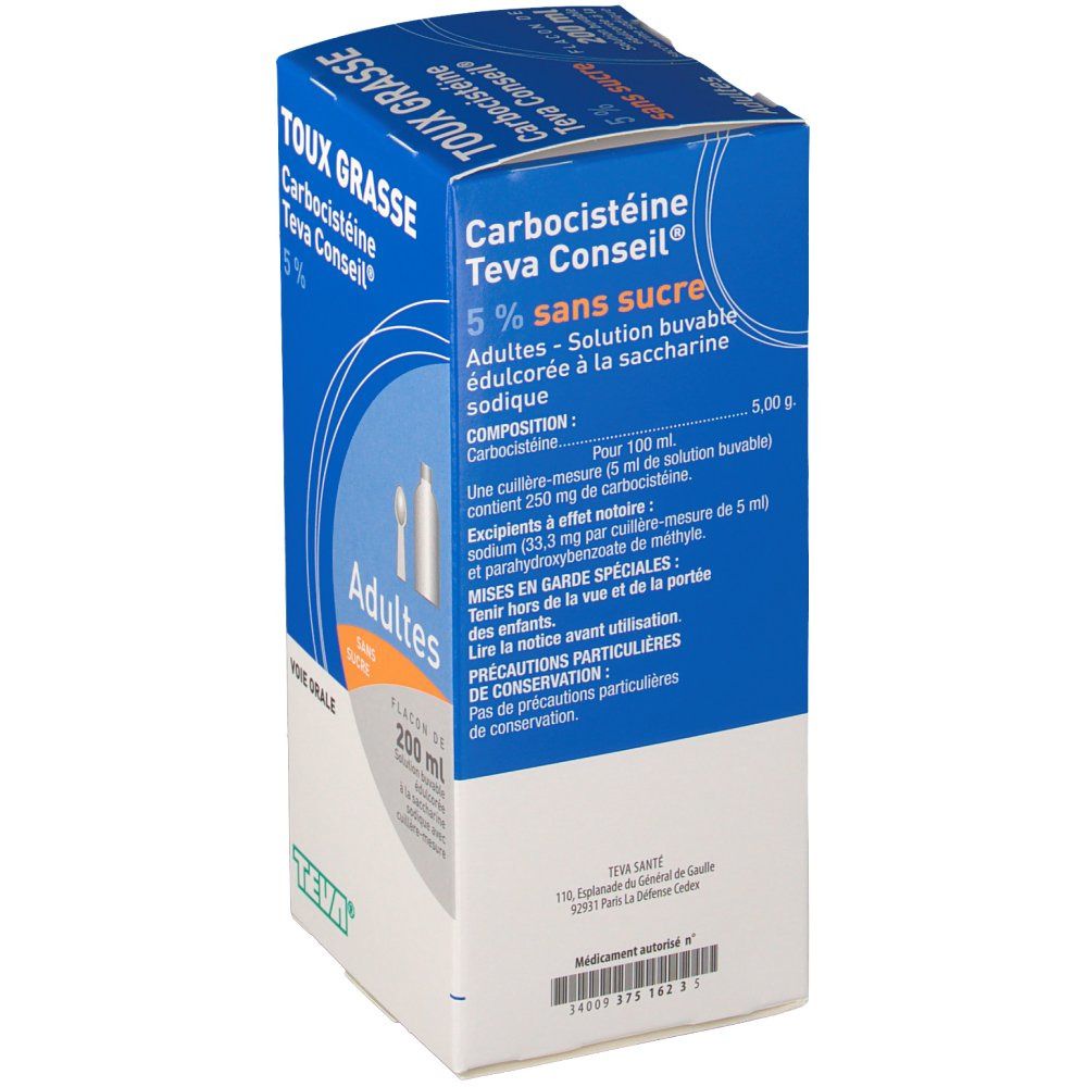 Carbocistéine Teva Conseil® s/s