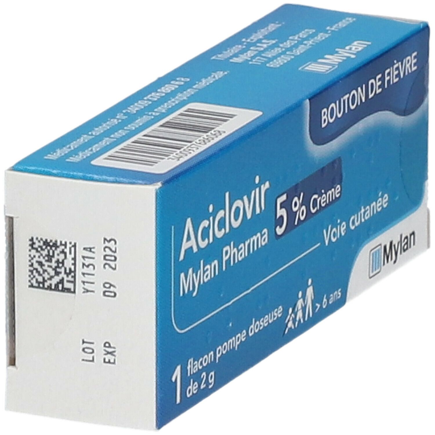 Aciclovir MYLAN Pharma flacon-pompe crème 5 %