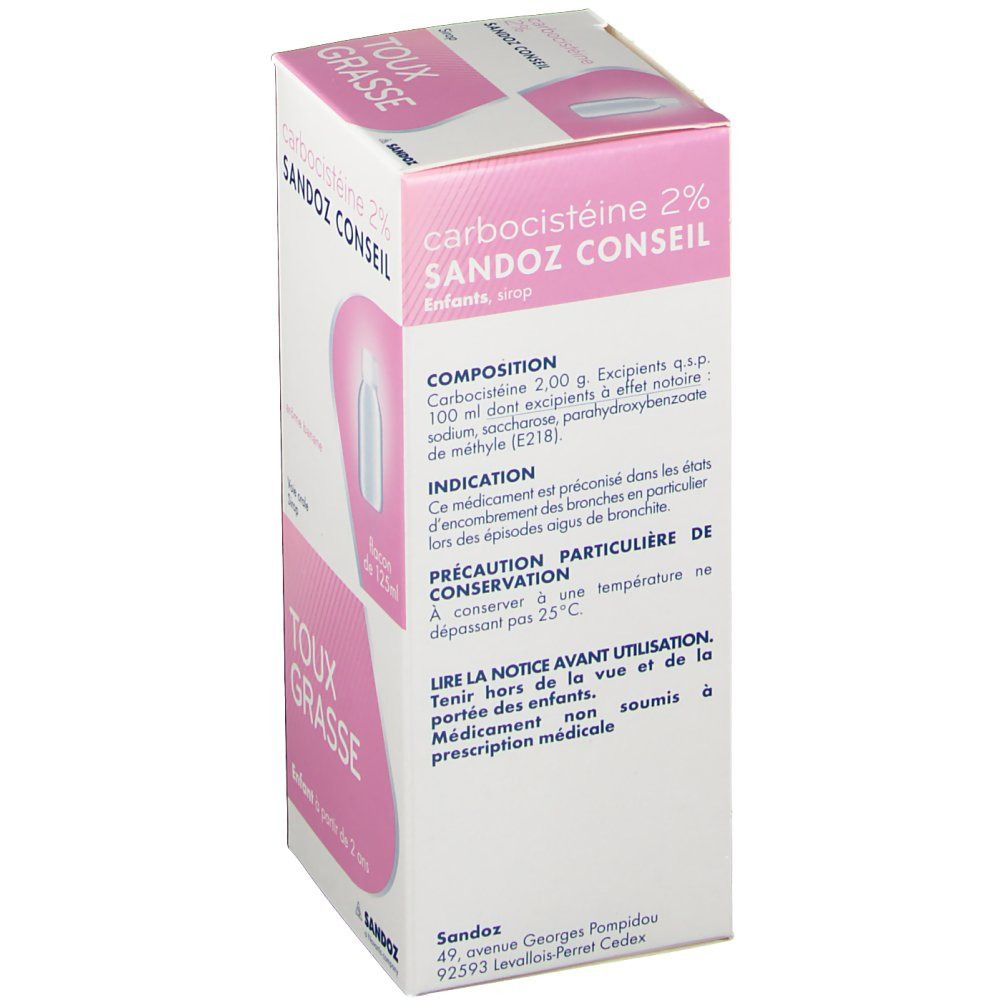 Carbocistéine Sandoz Conseil® 2%