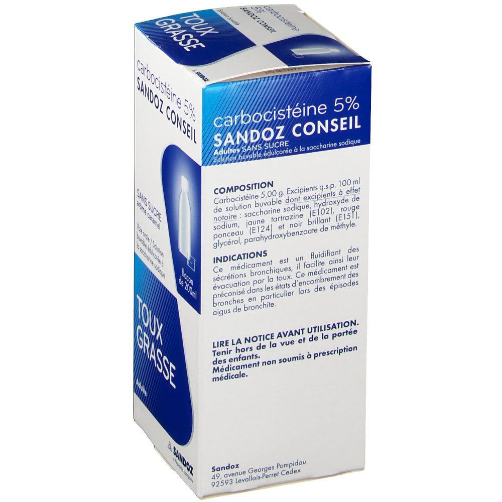 Carbocistéine Sandoz Conseil® s/s