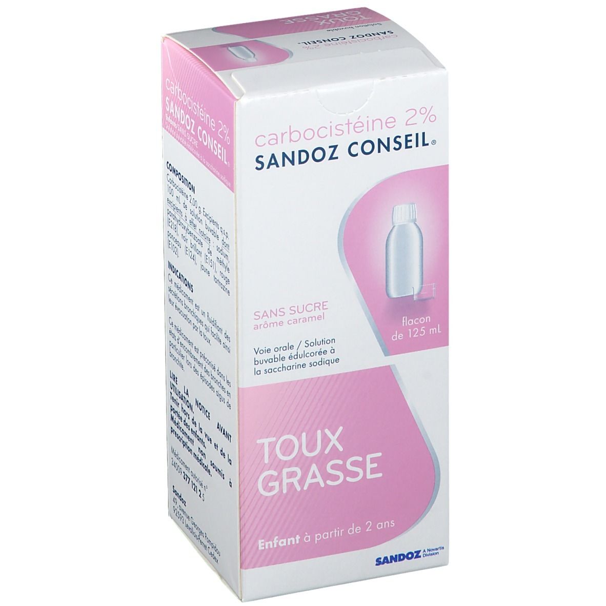 Carbocistéine Sandoz Conseil® 2% s/s