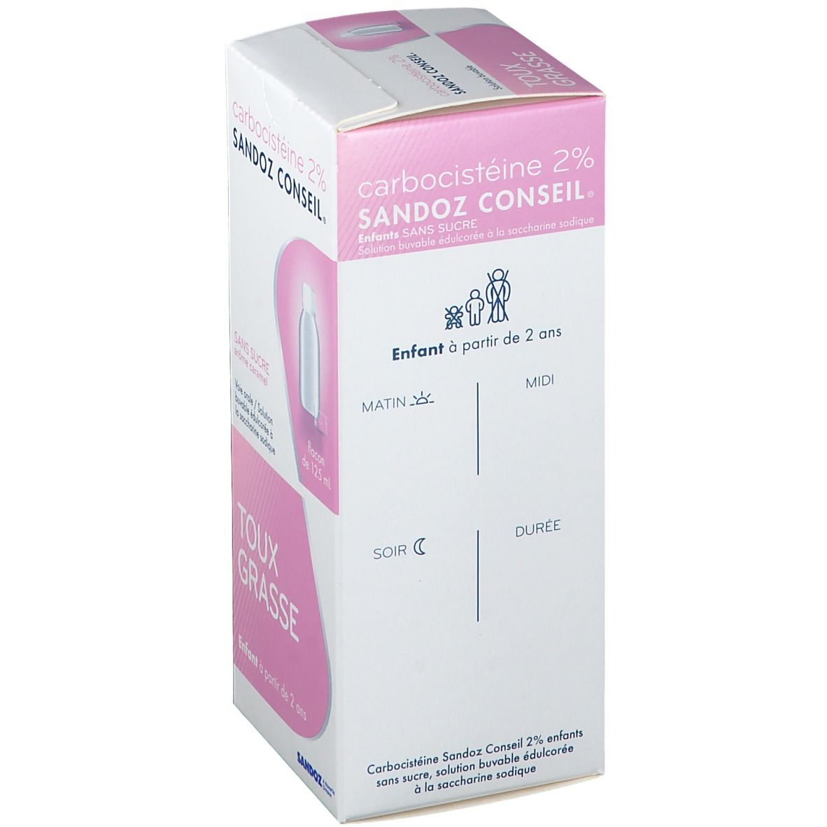 Carbocistéine Sandoz Conseil® 2% s/s