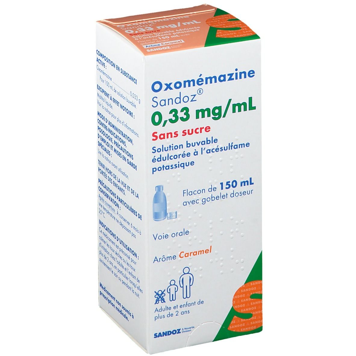 Oxomémazine Sandoz® 0,33 mg/ml s/s