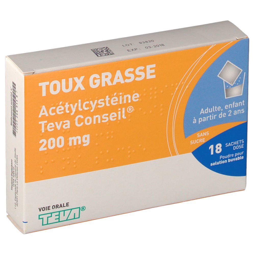 Acétylcystéine Teva Conseil® 200 mg