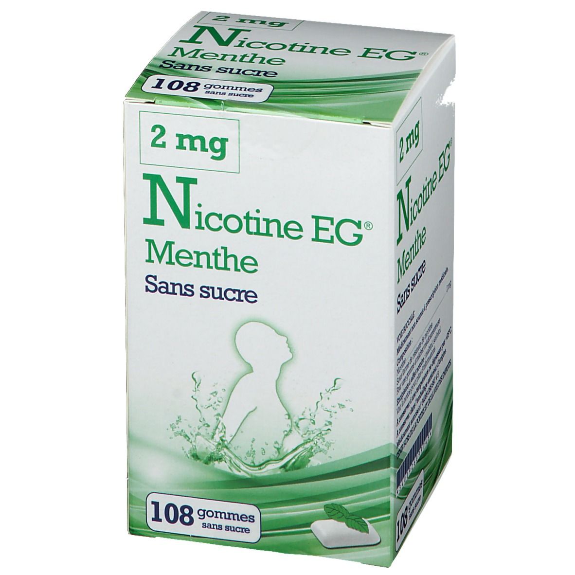 Nicotime EG® Menthe 2 mg Sans sucre Gomme à mâcher