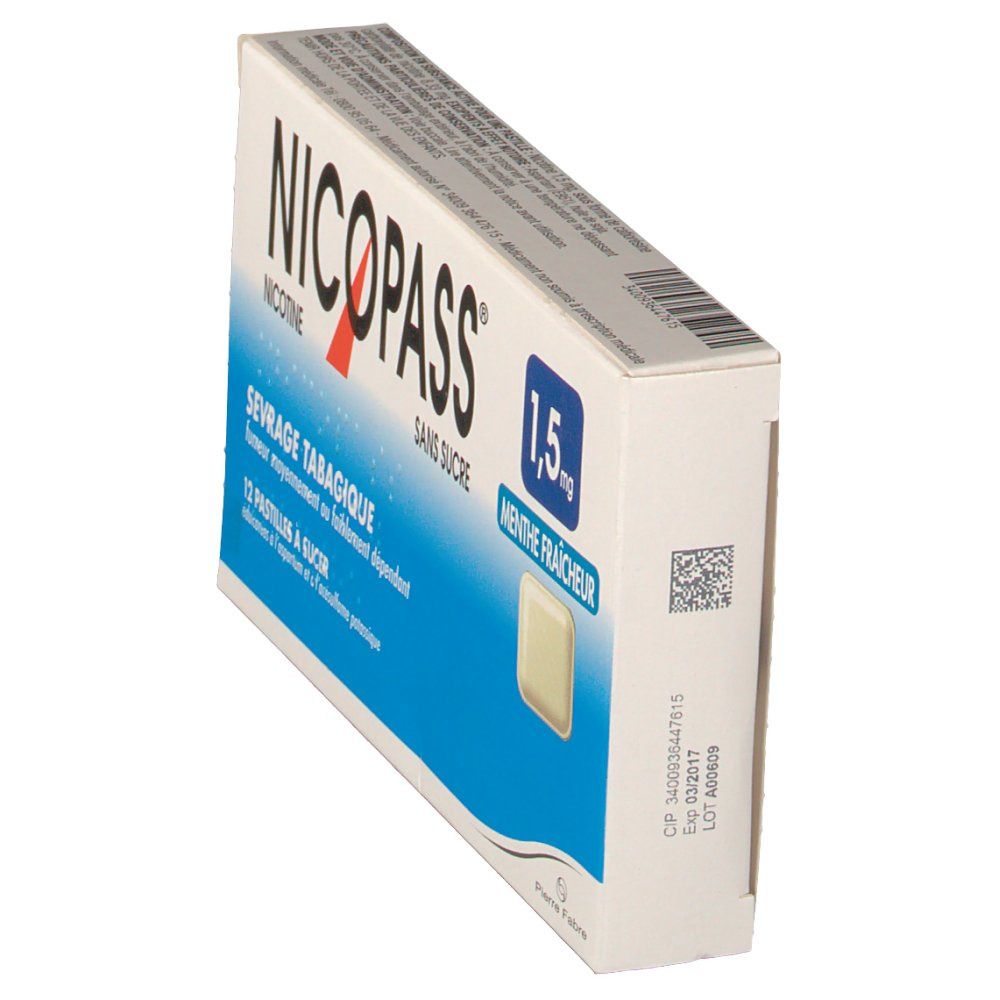 Nicopass® Menthe fraicheur s/s 1,5 mg