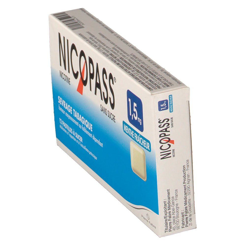 Nicopass® Menthe fraicheur s/s 1,5 mg