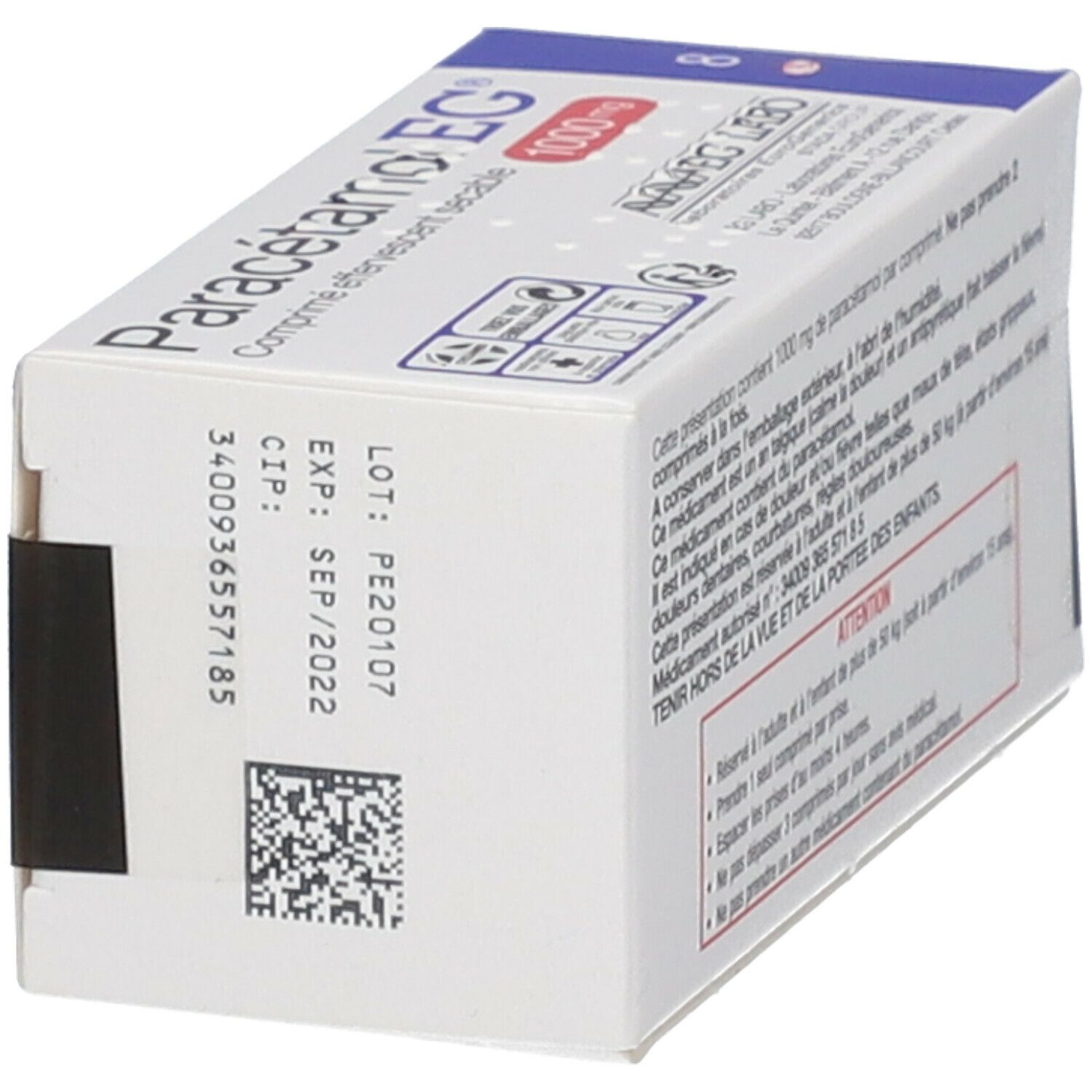 Paracetamol EG 1000 mg, 60 comprimés