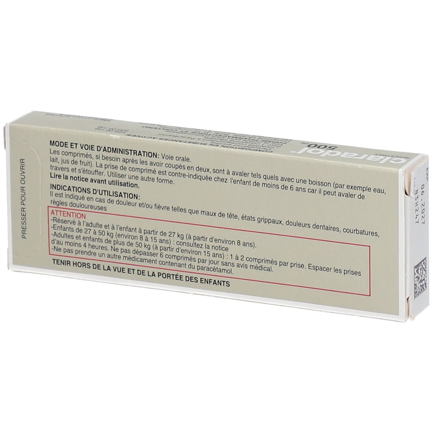 Claradol® Paracétamol 500 mg