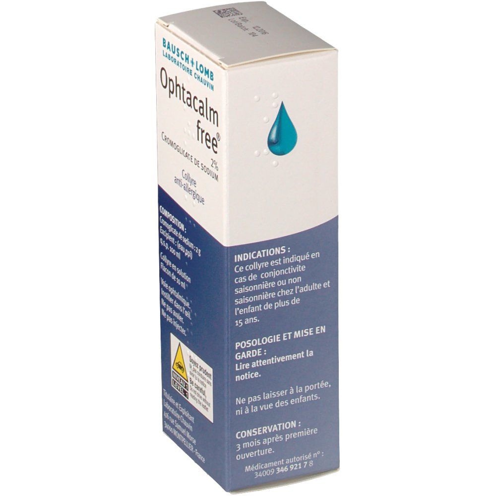 Opthacalm Free Collyre Anti-Allergique Flacon 10ml